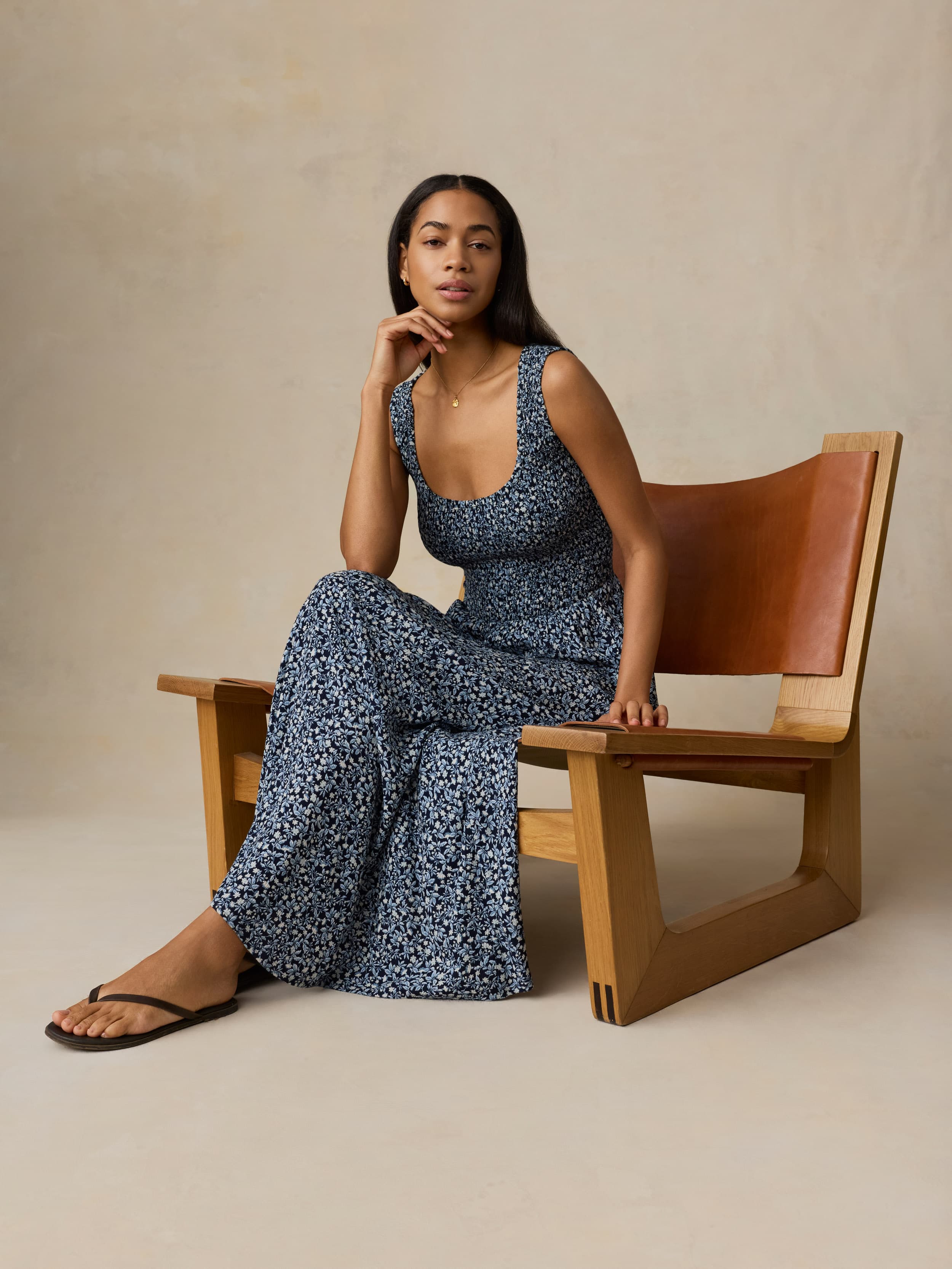  | Sophia Smocked Dress - Coastal Bloom | Faherty Brand