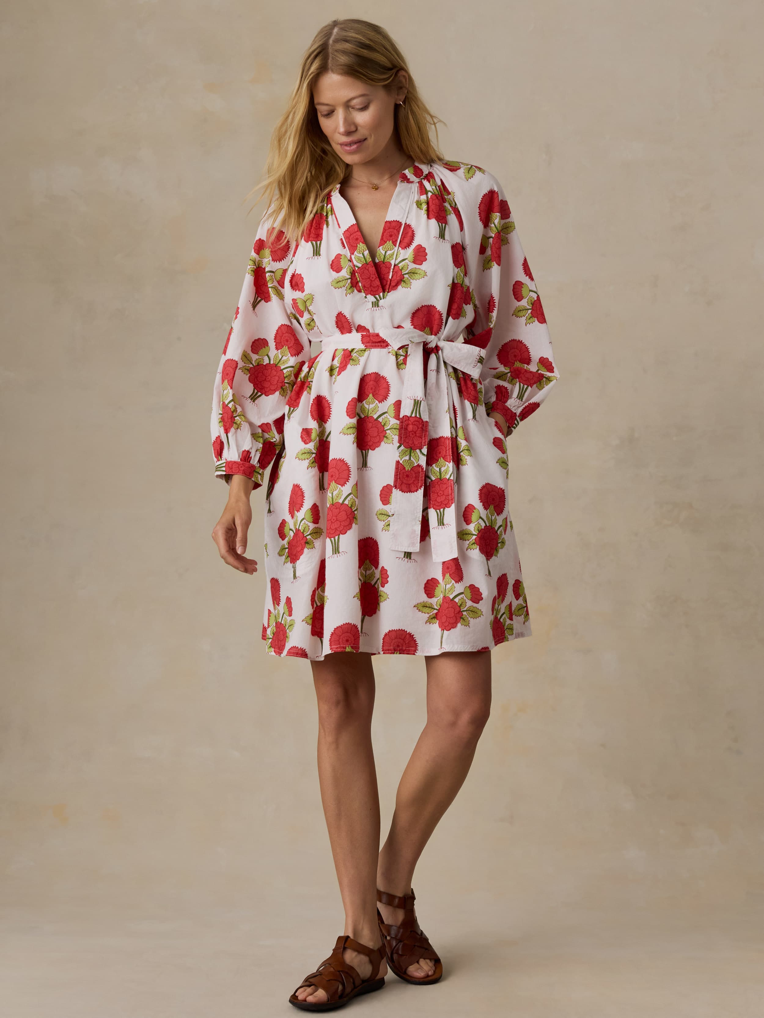 cotton voile mini dress Selma Floral Otis Tiered Cotton Voile Mini Dress COBALTBLUE / S by Sugarlips