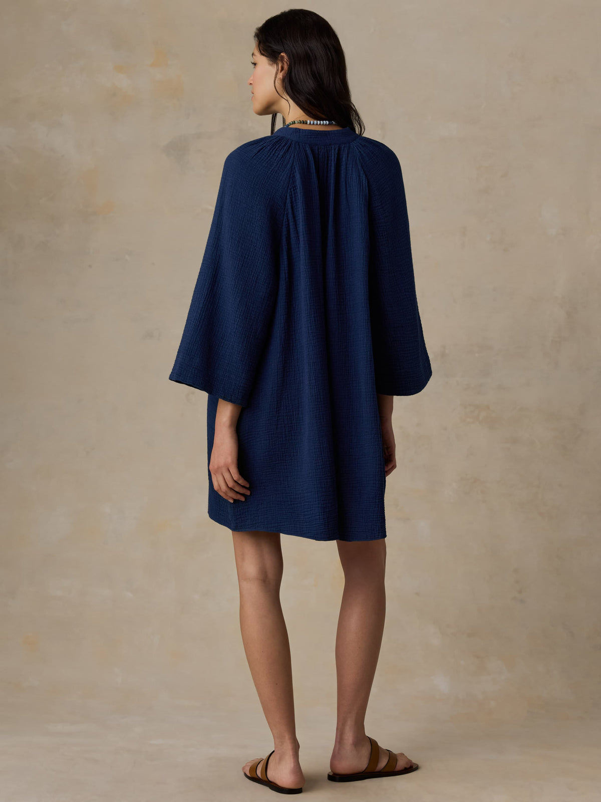 cotton gauze dress Dune Cotton Gauze Mina Dress - Dark Indigo Wash