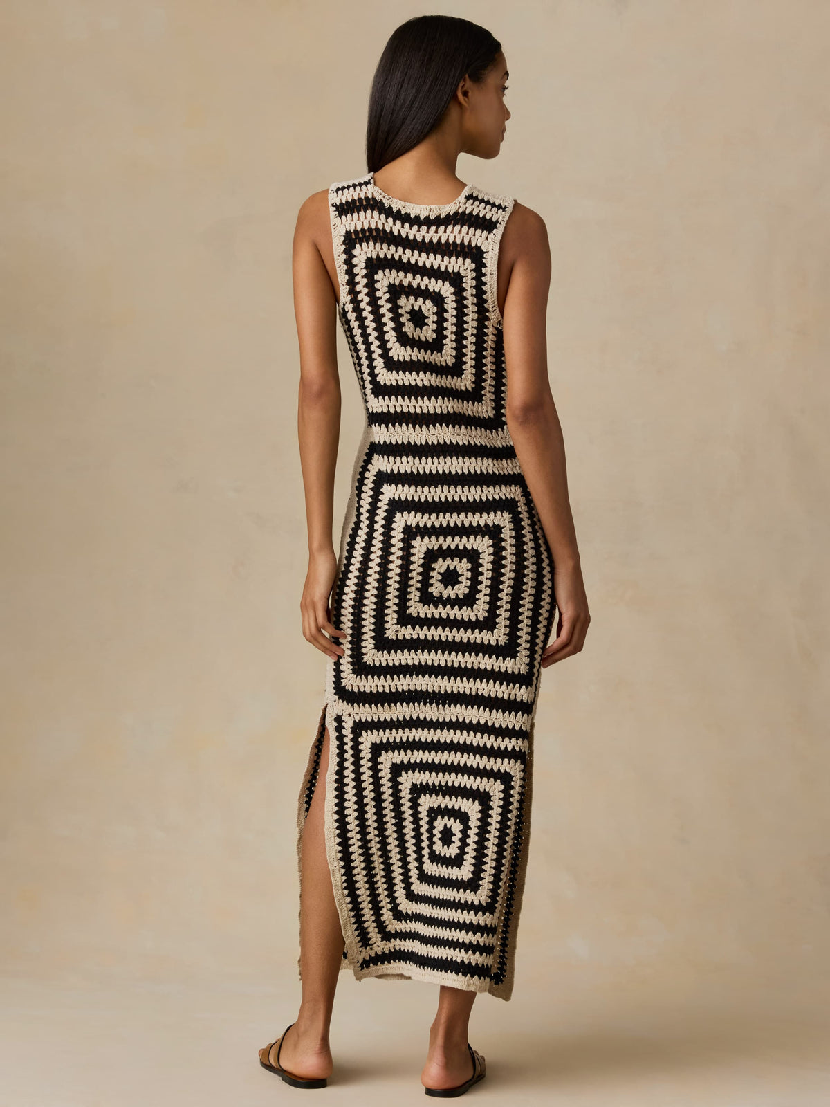 faherty crochet dress Seacoast Column - Midnight Labyrinth Pack Quantity:Single YGroup_2854 3D Flowers Straps Blue Float along in this