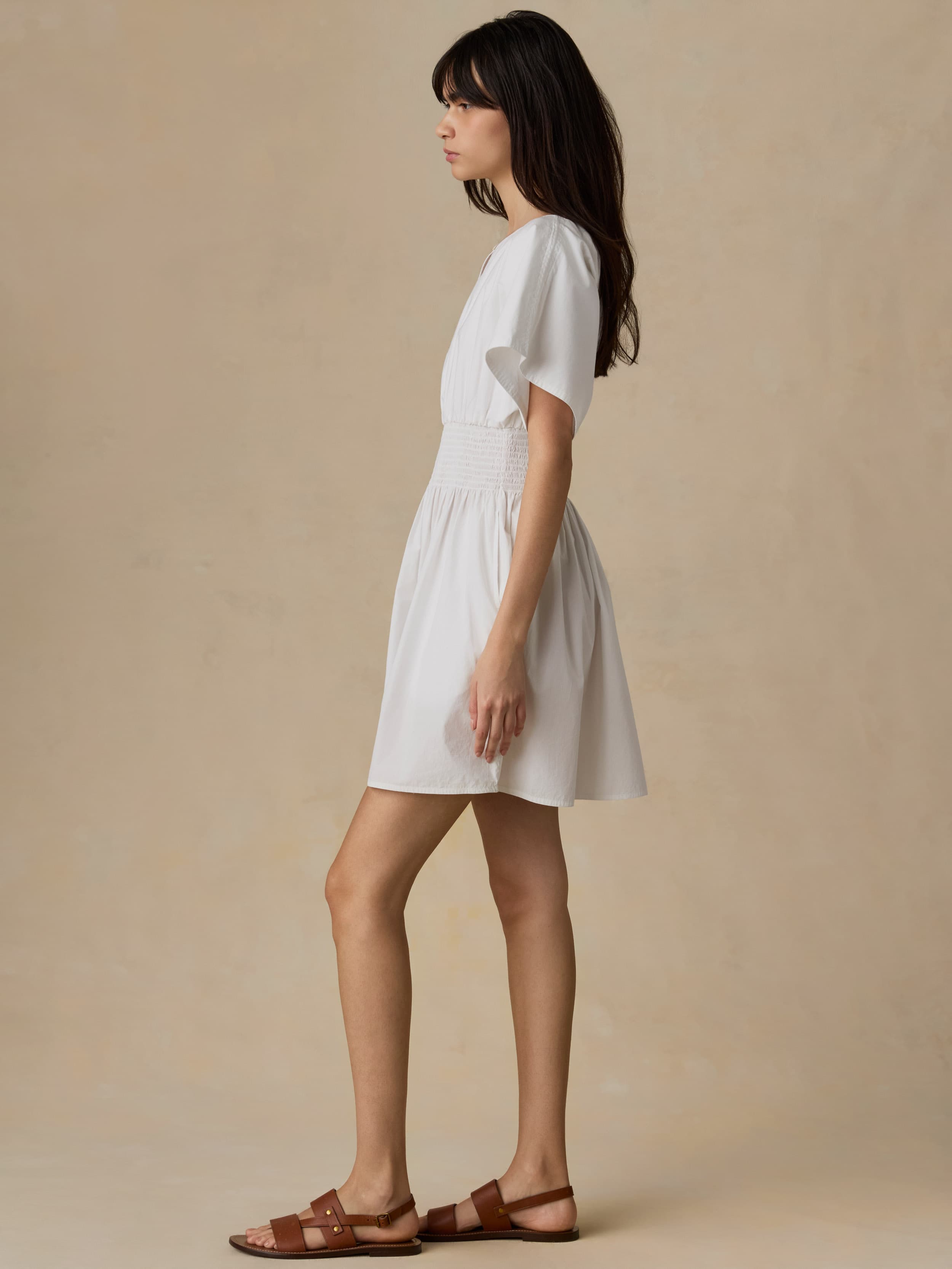 white smocked dress Sleeveless Dress, White, Helen Jon M White Smocked Heirloom Bishop Dress