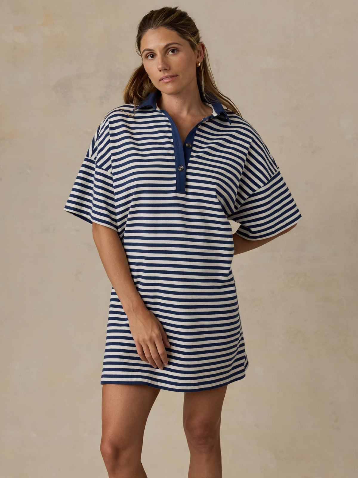 womens cotton knit dresses Recycled Dress - Shadow Bay Stripe Color:Black and brown. ML Norma Kamali x REVOLVE kind handmade cotton knit