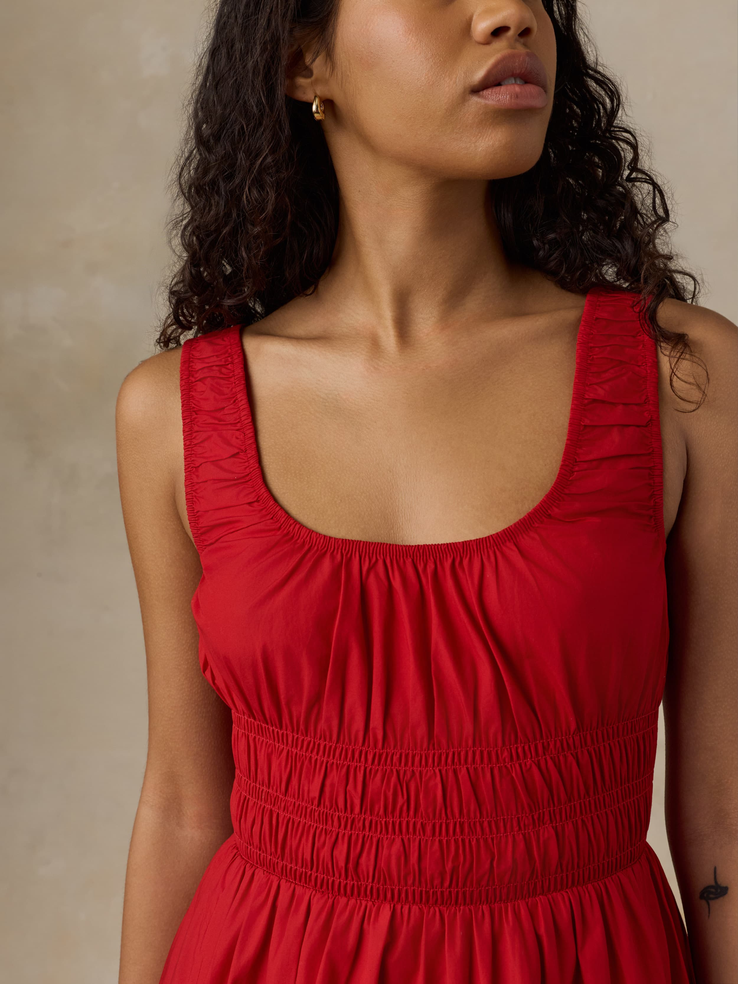 red singlet dress Women Seamless Tank Red Athletic Dress Pleated Golf Dress