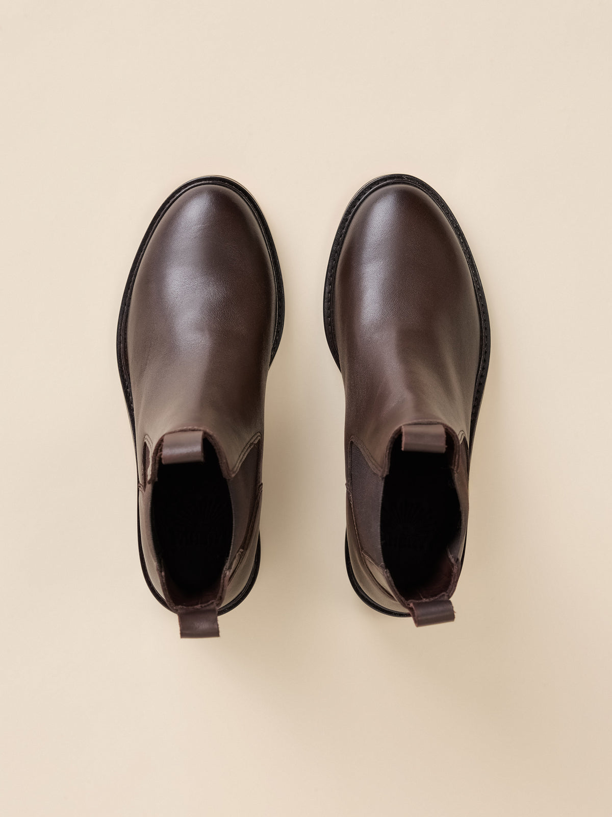 A pair of brown leather chelsea boots, image 2 of 4