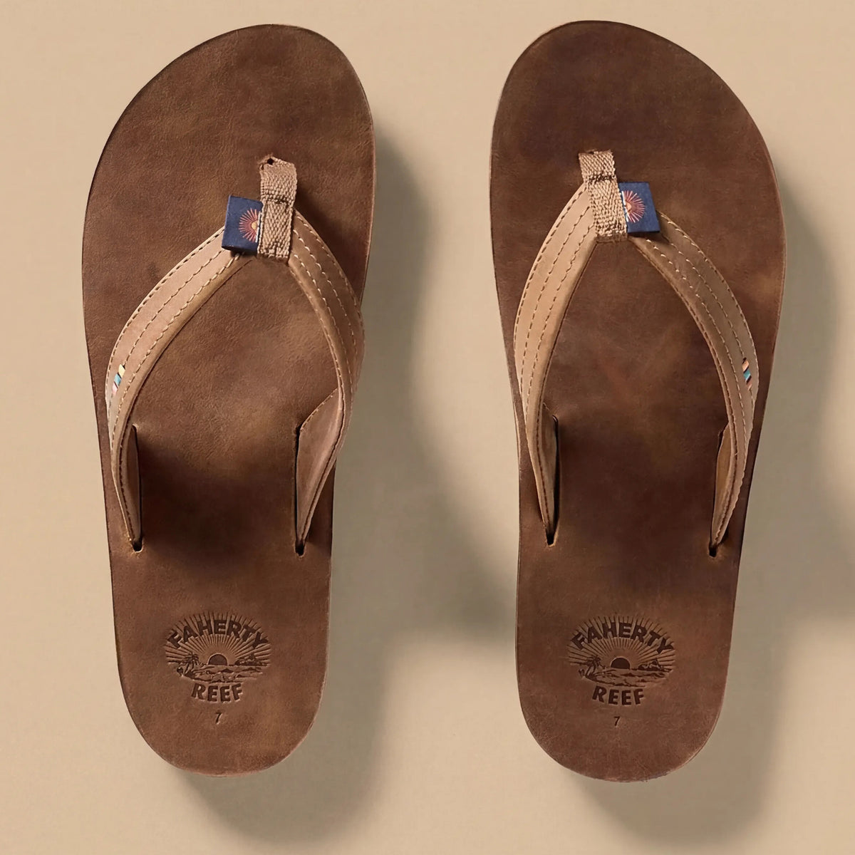 Faherty X REEF Drift Away Flip Flop - Dark Brown | Faherty Brand