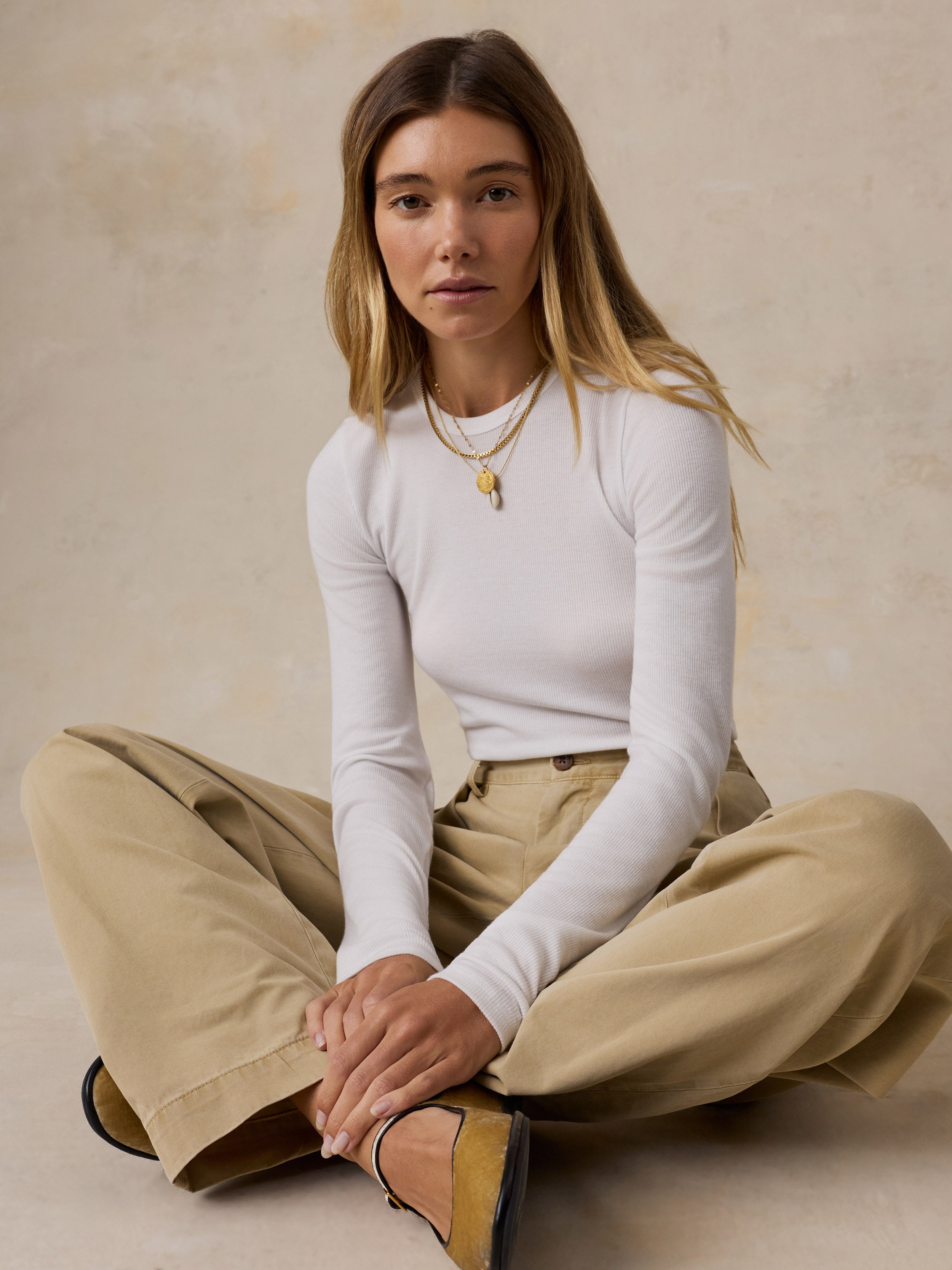 Featherweight Freestyle Layering Crew - White