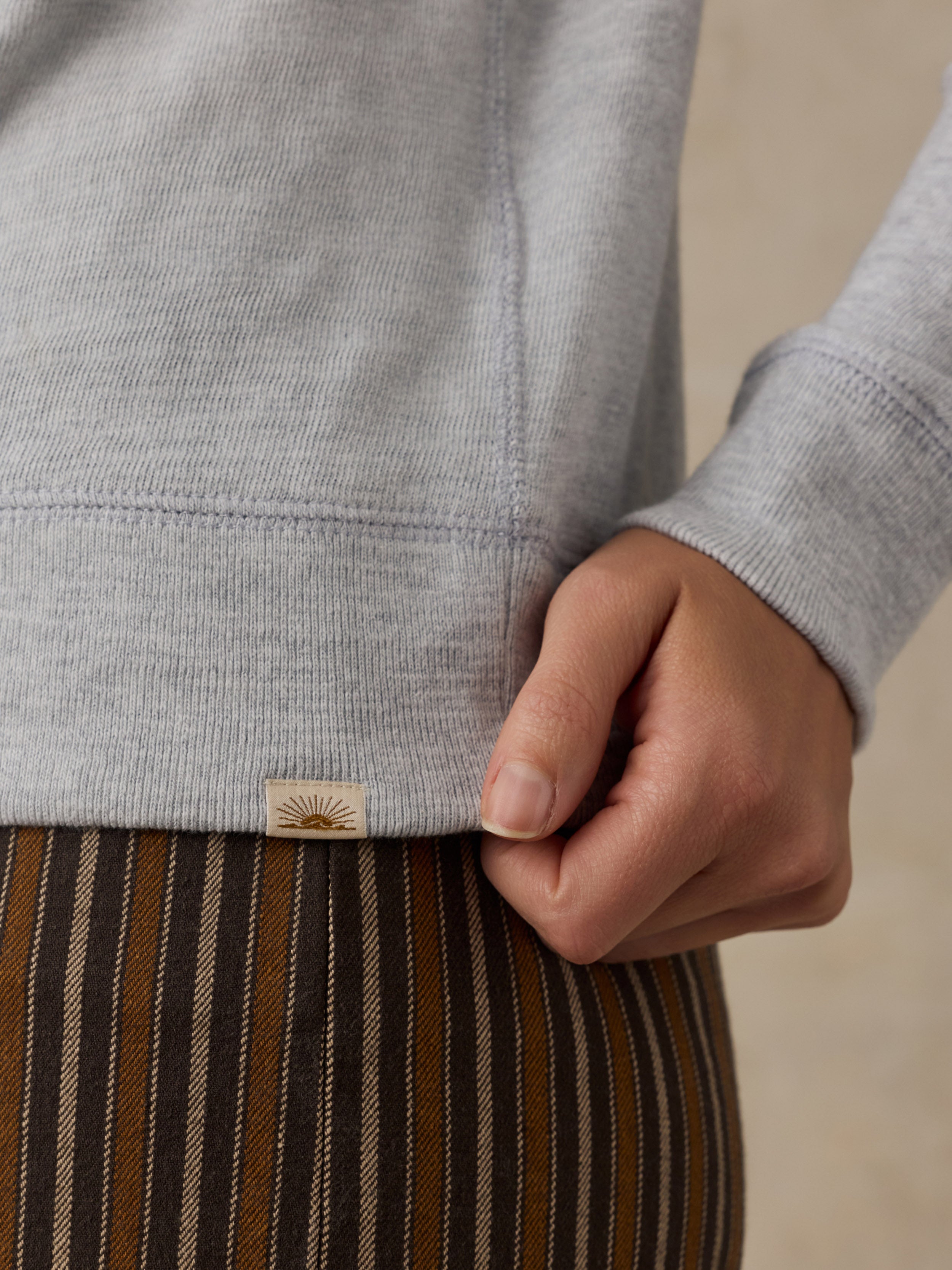 Sunwashed Organic Hoodie - Light Grey Heather | Faherty Brand