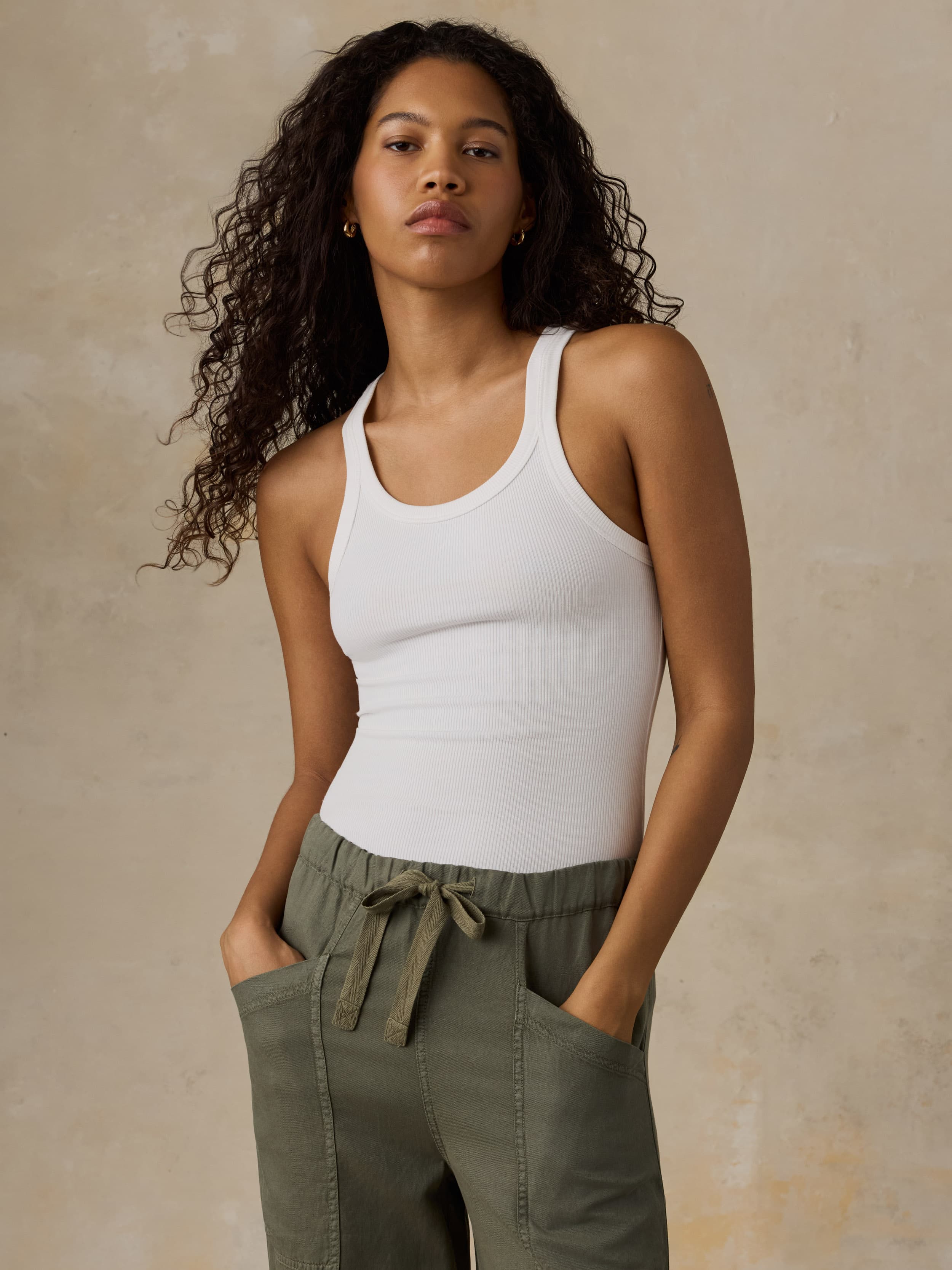 Surfside Rib Tank - White | Faherty Brand