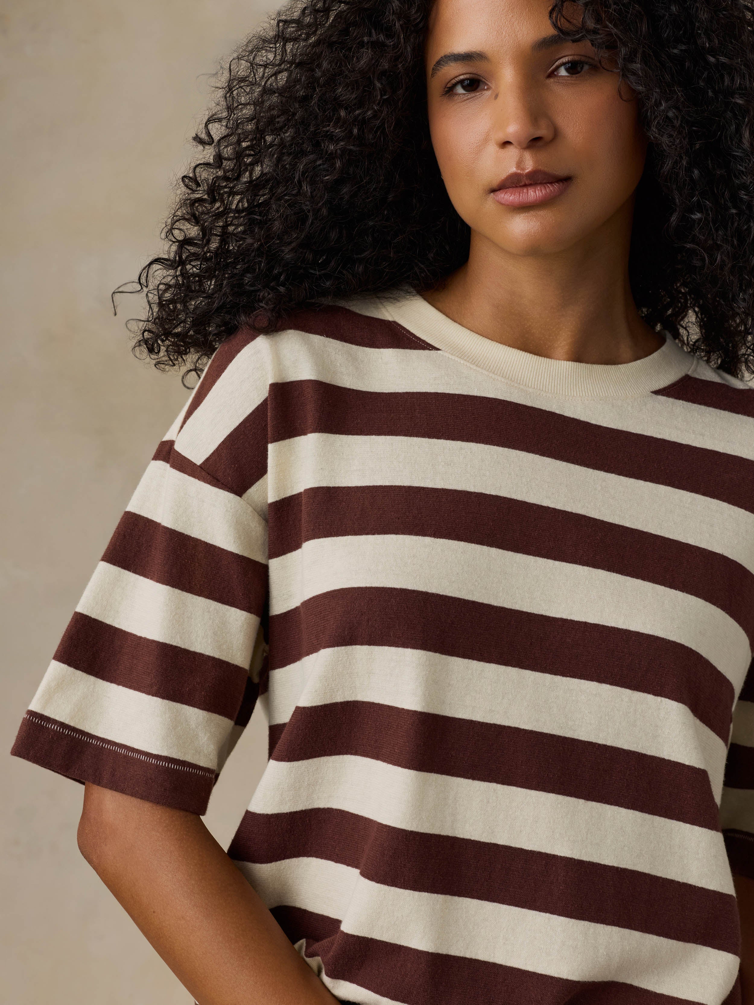 Hemp Blend Vintage Tee - Espresso Stripe | Faherty Brand