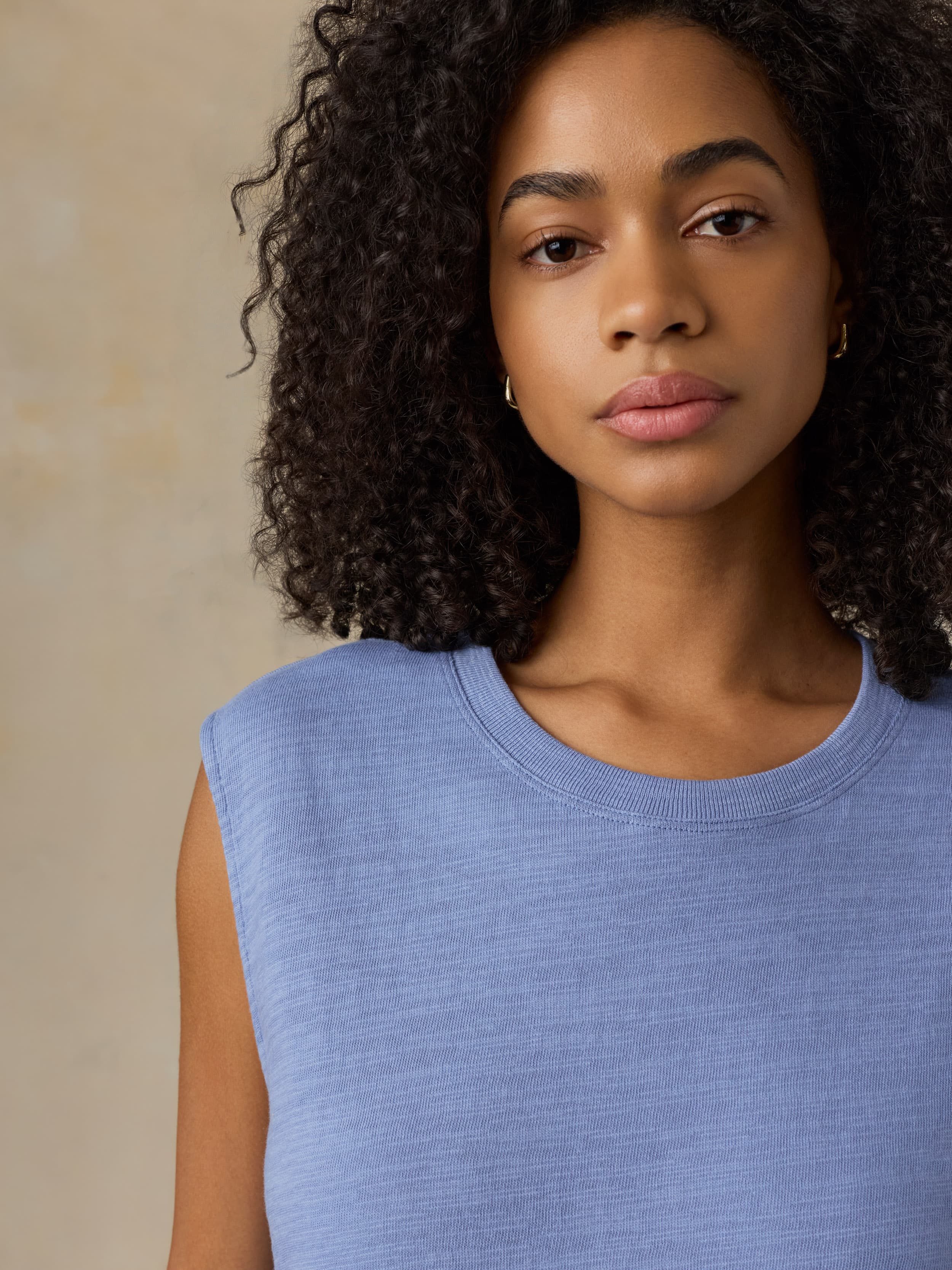  | Sunwashed Slub Muscle Tank - Ocean Dusk | Faherty Brand