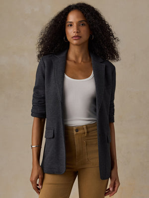 Inlet Knit Blazer - Black Sky Melange