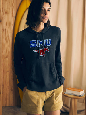 Southern Methodist University Sunwashed Midweight Organic Hoodie - Blue Nights