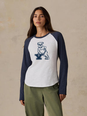 Yale Sunwashed Organic Raglan Long-Sleeve - Blue Nights