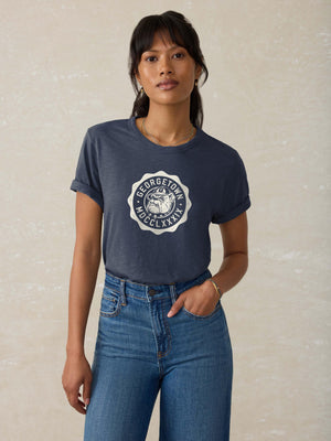 Georgetown Sunwashed Regenerative Tee - Dune Navy