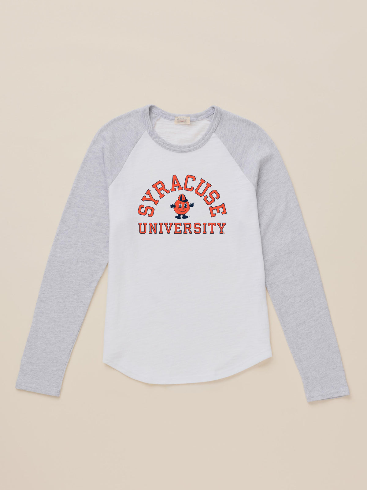 A grey and white Syracuse baseball tee, image 2 of 2