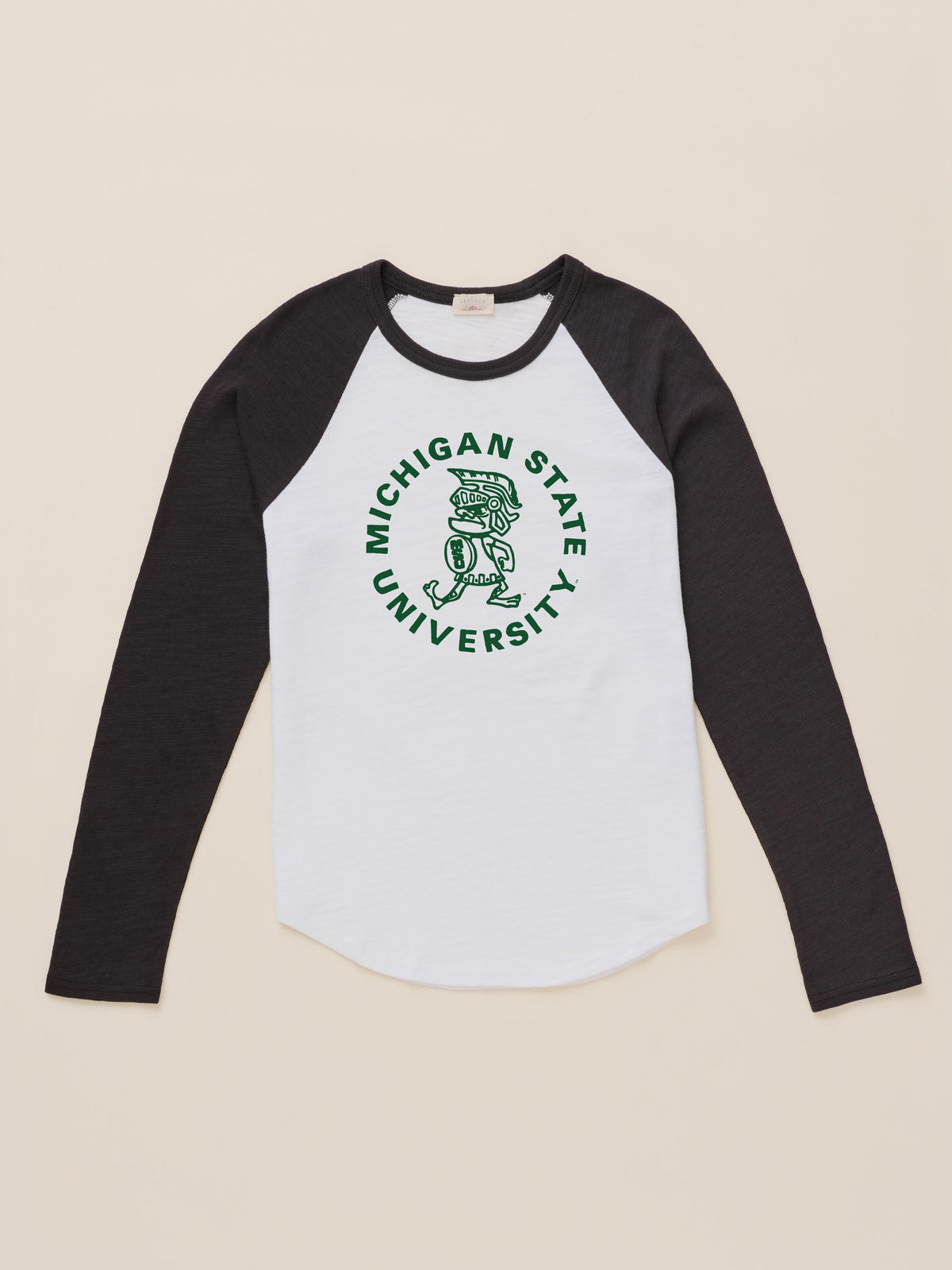 A white and black Michigan State baseball tee, image 2 of 2
