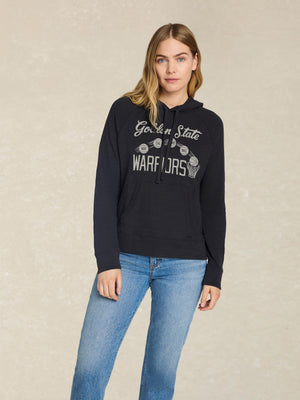 Golden State Warriors Sunwashed Organic Hoodie - Washed Black