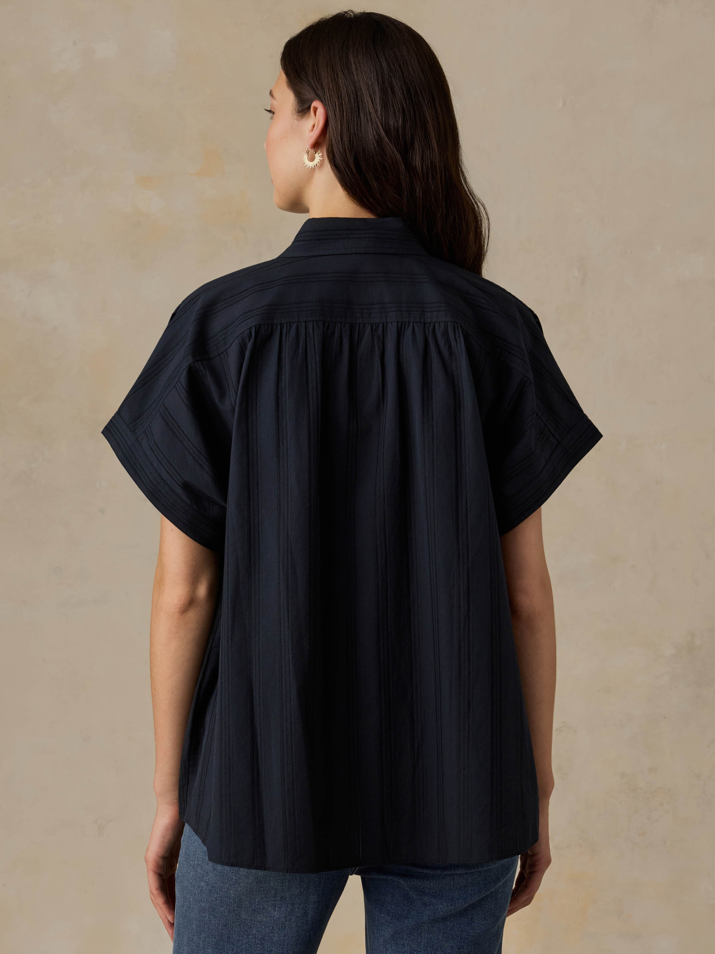 Heirloom Dobby Lucia Top - Black | Faherty Brand