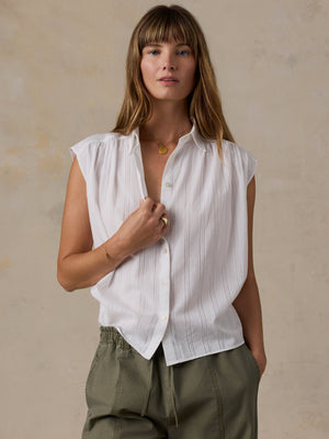 Heirloom Dobby Lucia Top - White