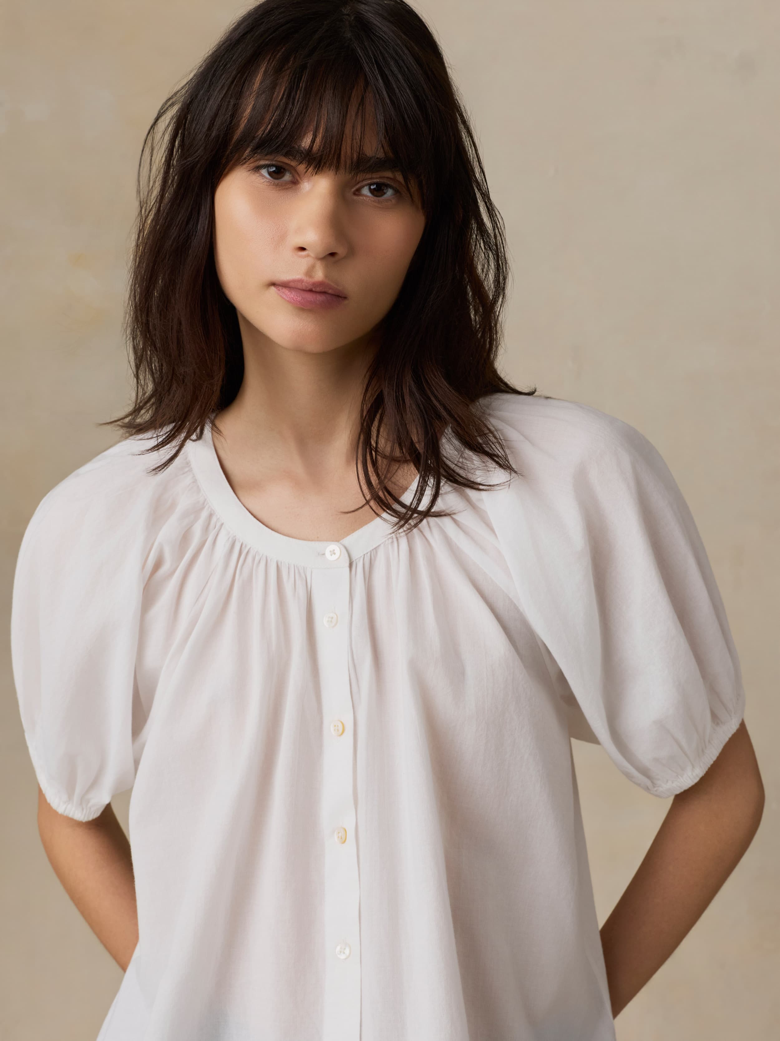 Voile Lettie Top - White | Faherty Brand