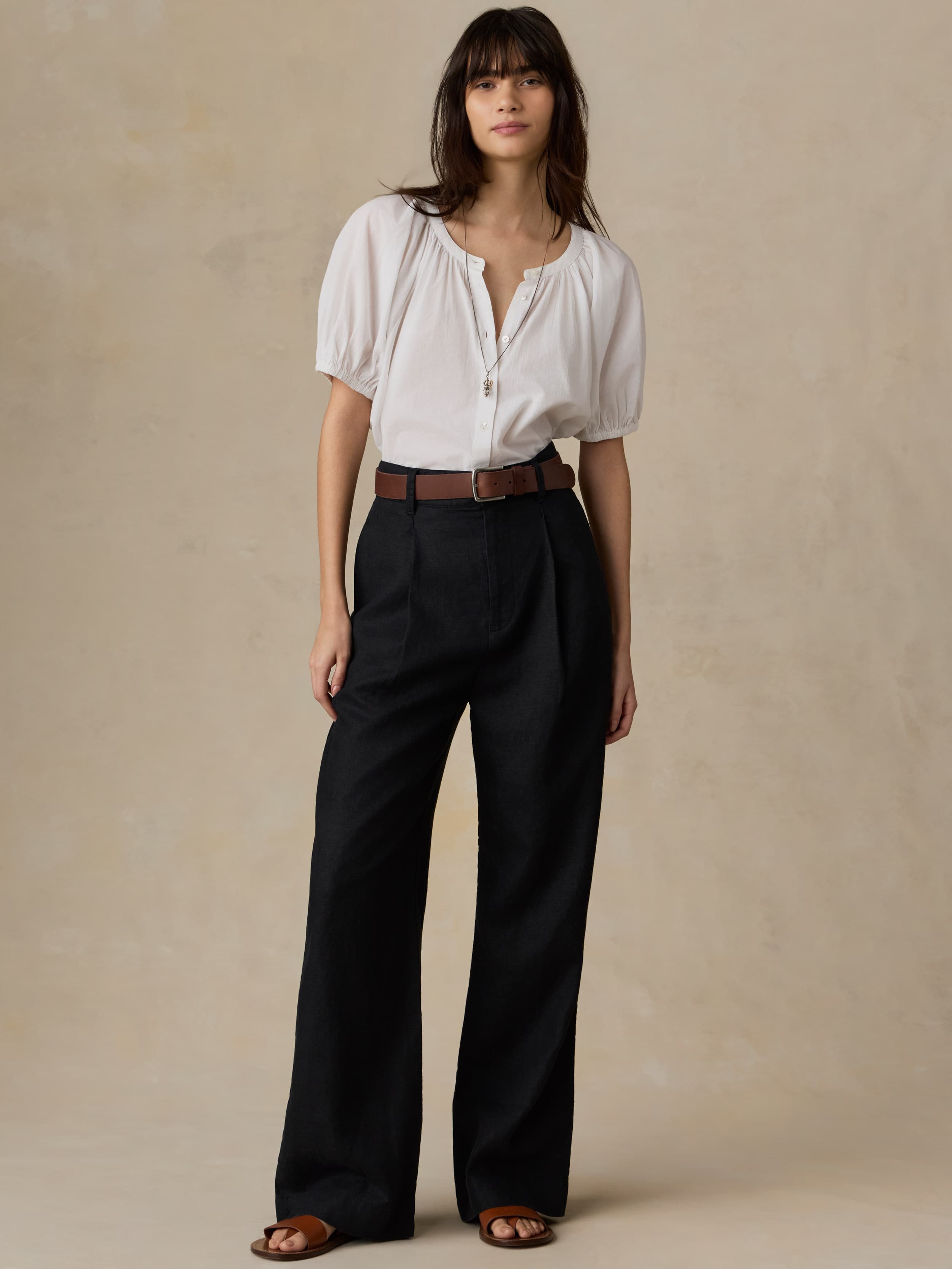 Voile Lettie Top - White | Faherty Brand