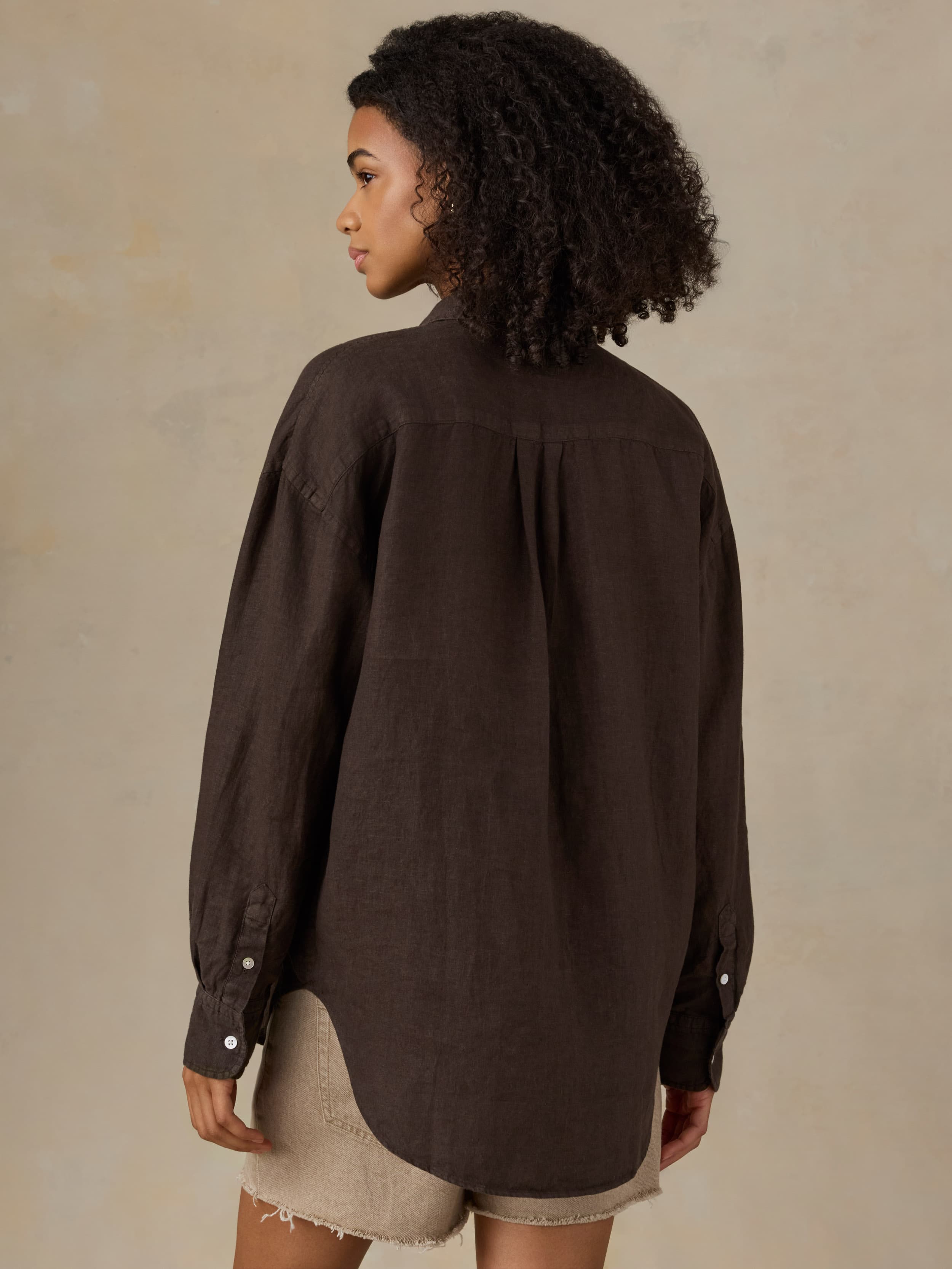 Laguna Linen Relaxed Shirt - Demitasse | Faherty Brand