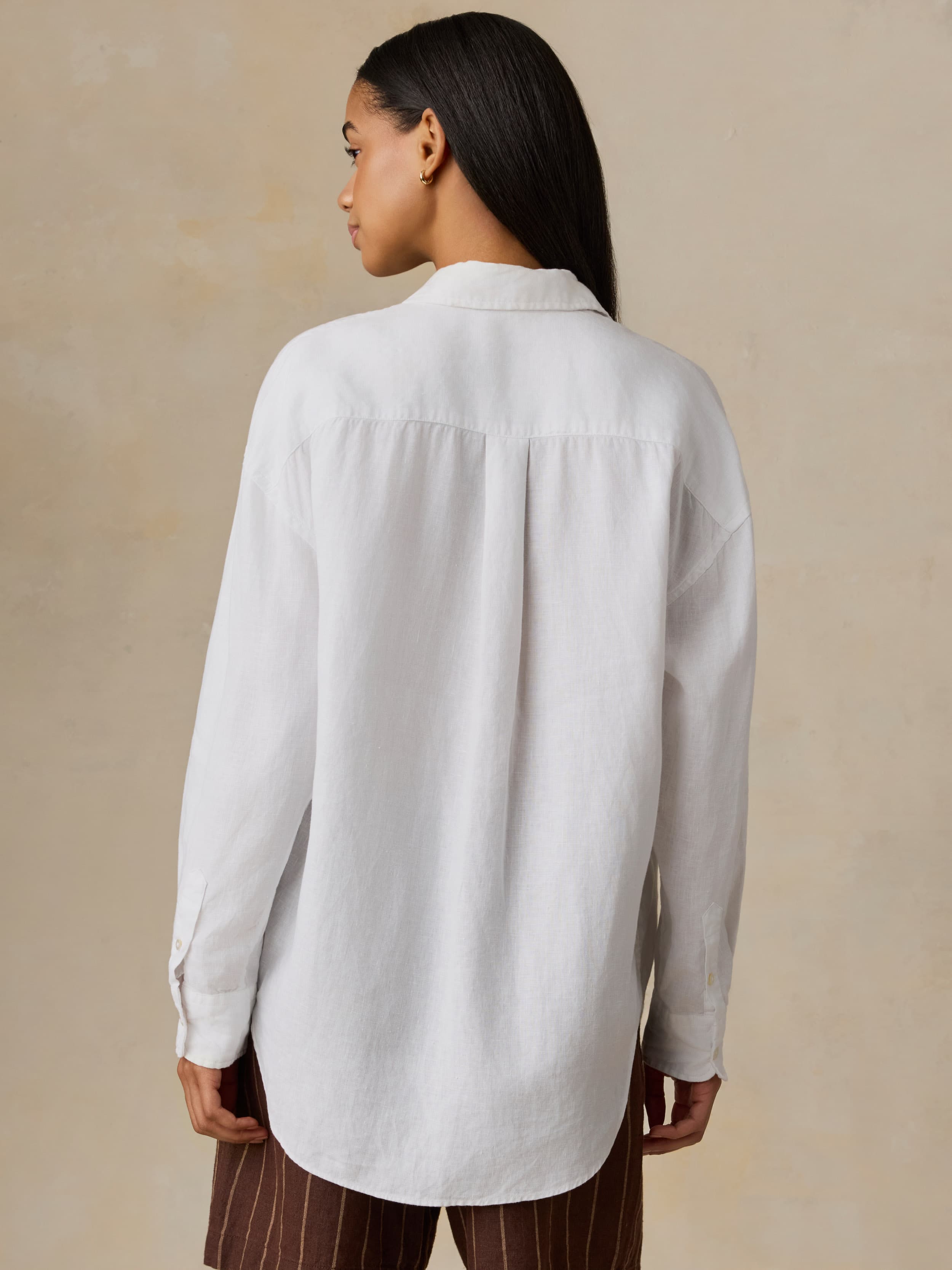Laguna Linen Relaxed Shirt - White | Faherty Brand