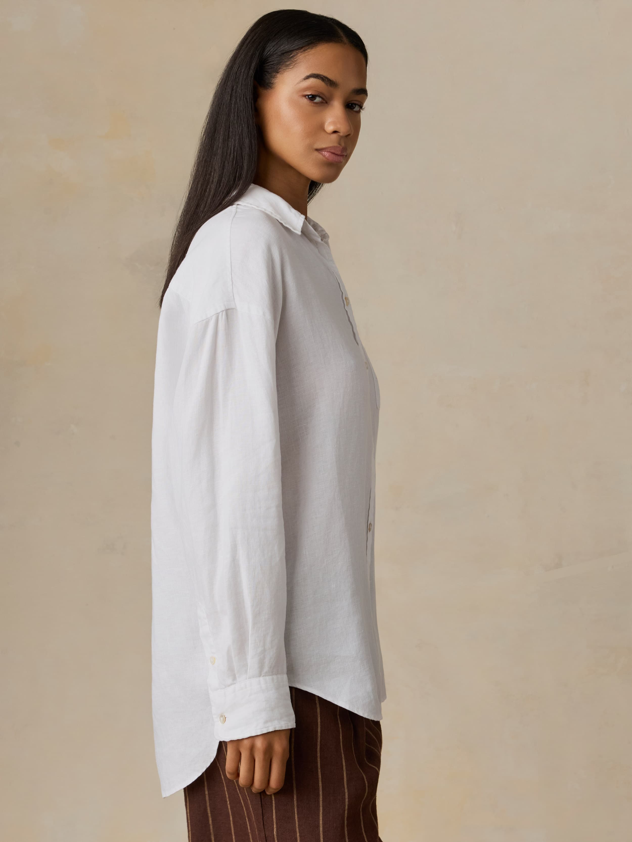 Laguna Linen Relaxed Shirt - White | Faherty Brand
