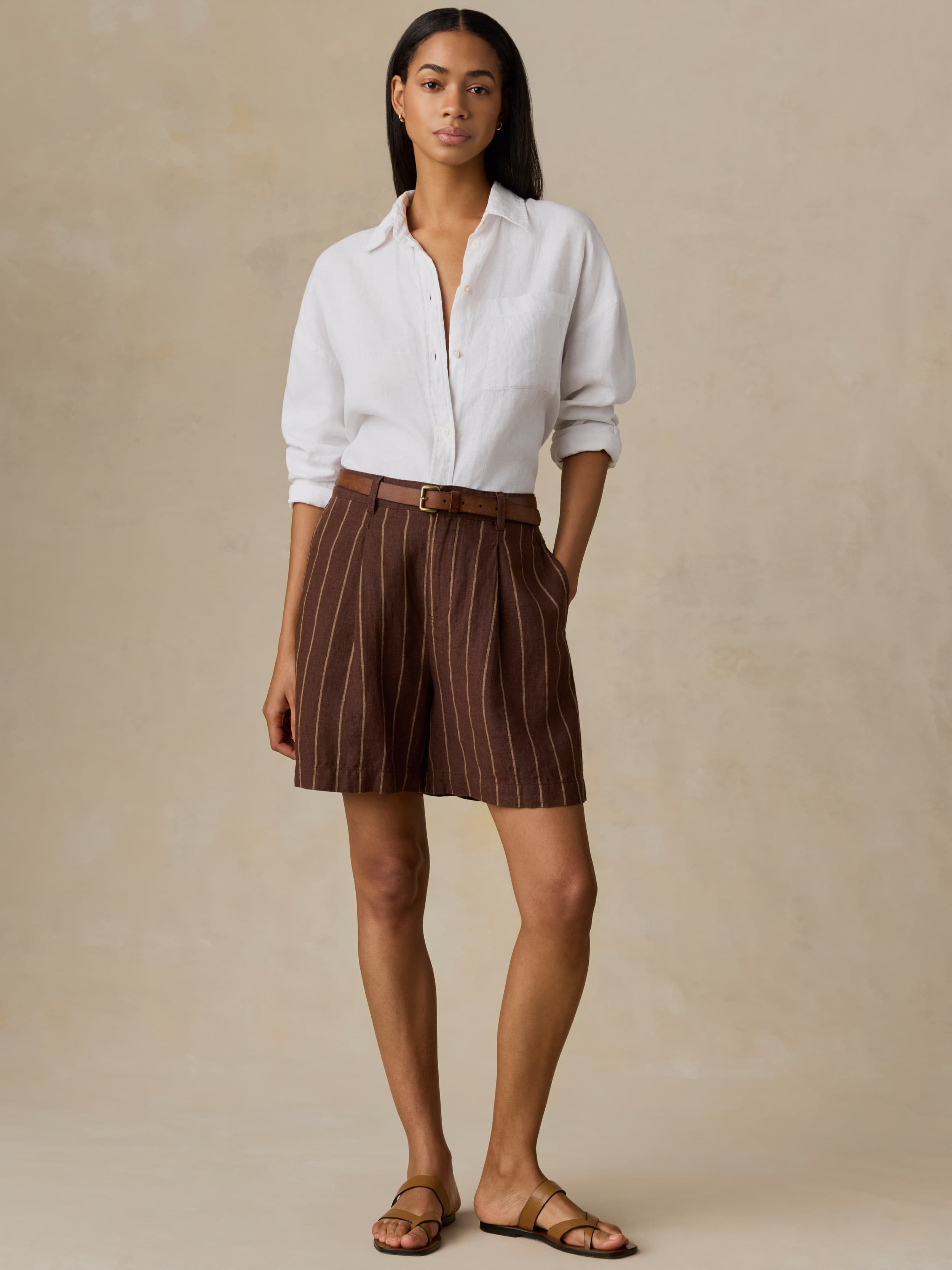 Laguna Linen Relaxed Shirt - White | Faherty Brand