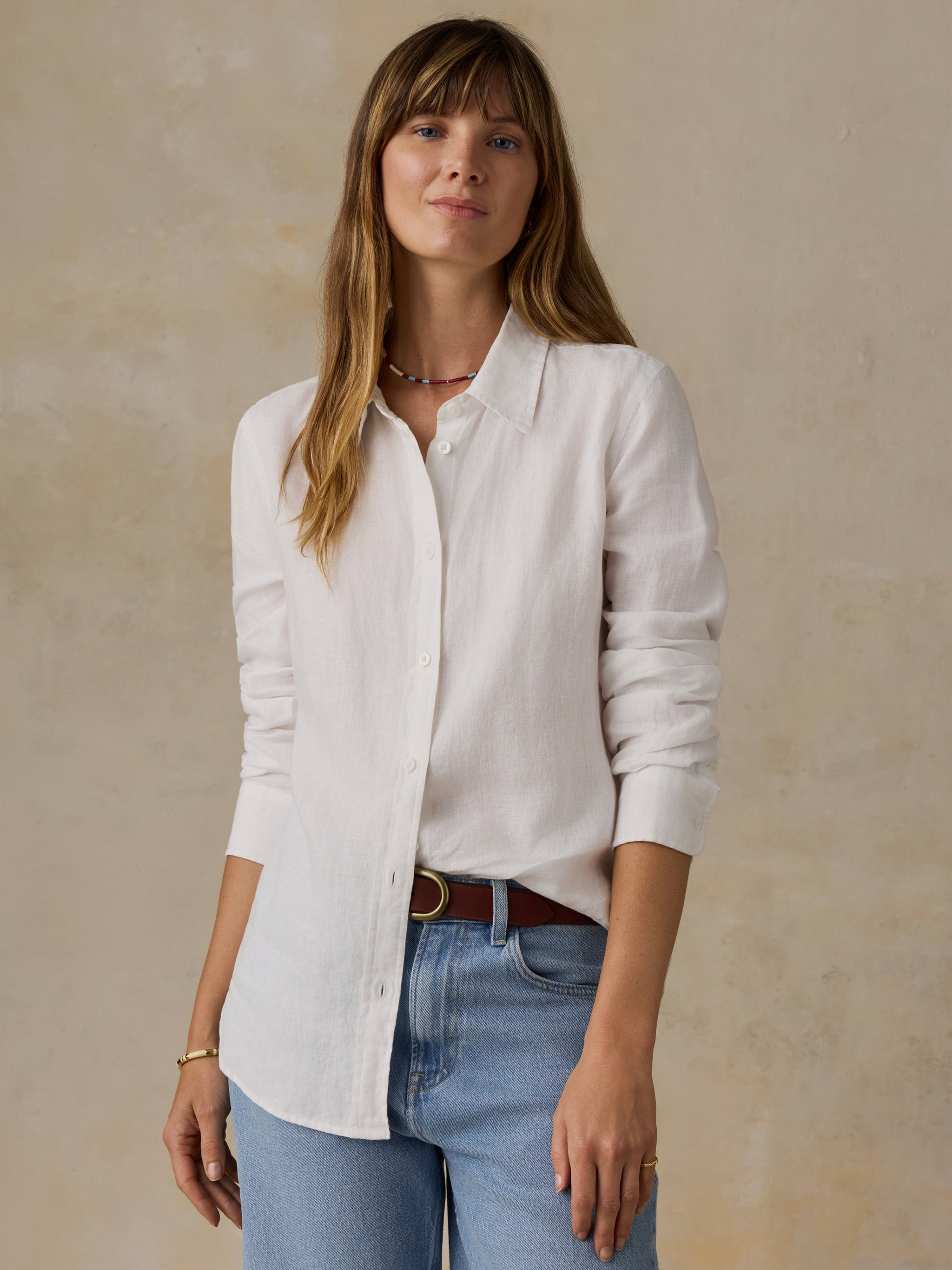 Laguna Linen Classic Shirt (White)