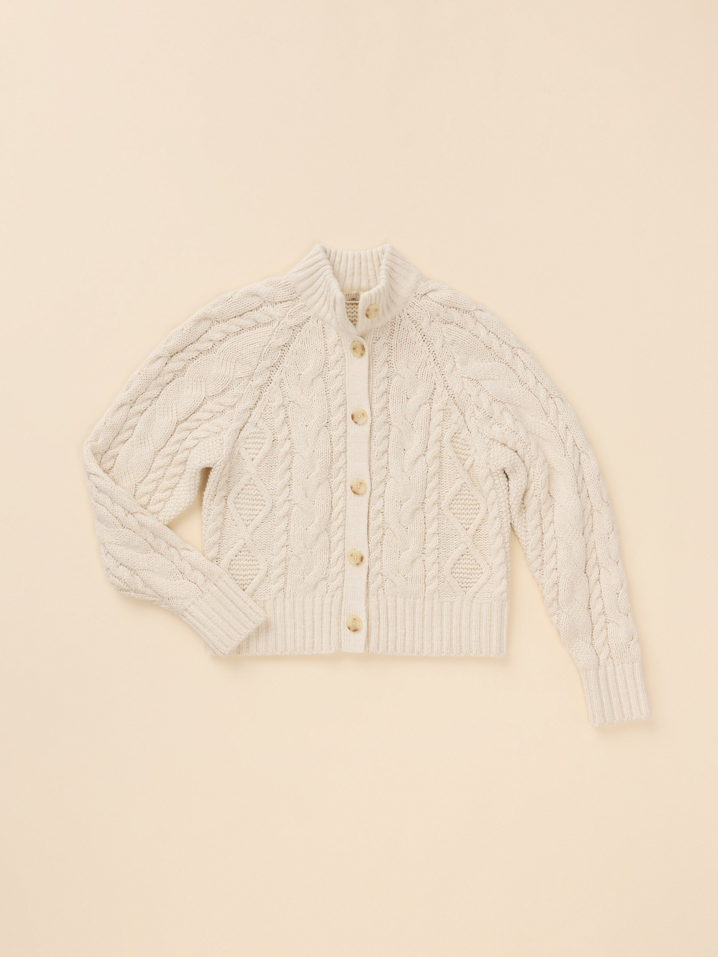 Off-white cable knit cardigan