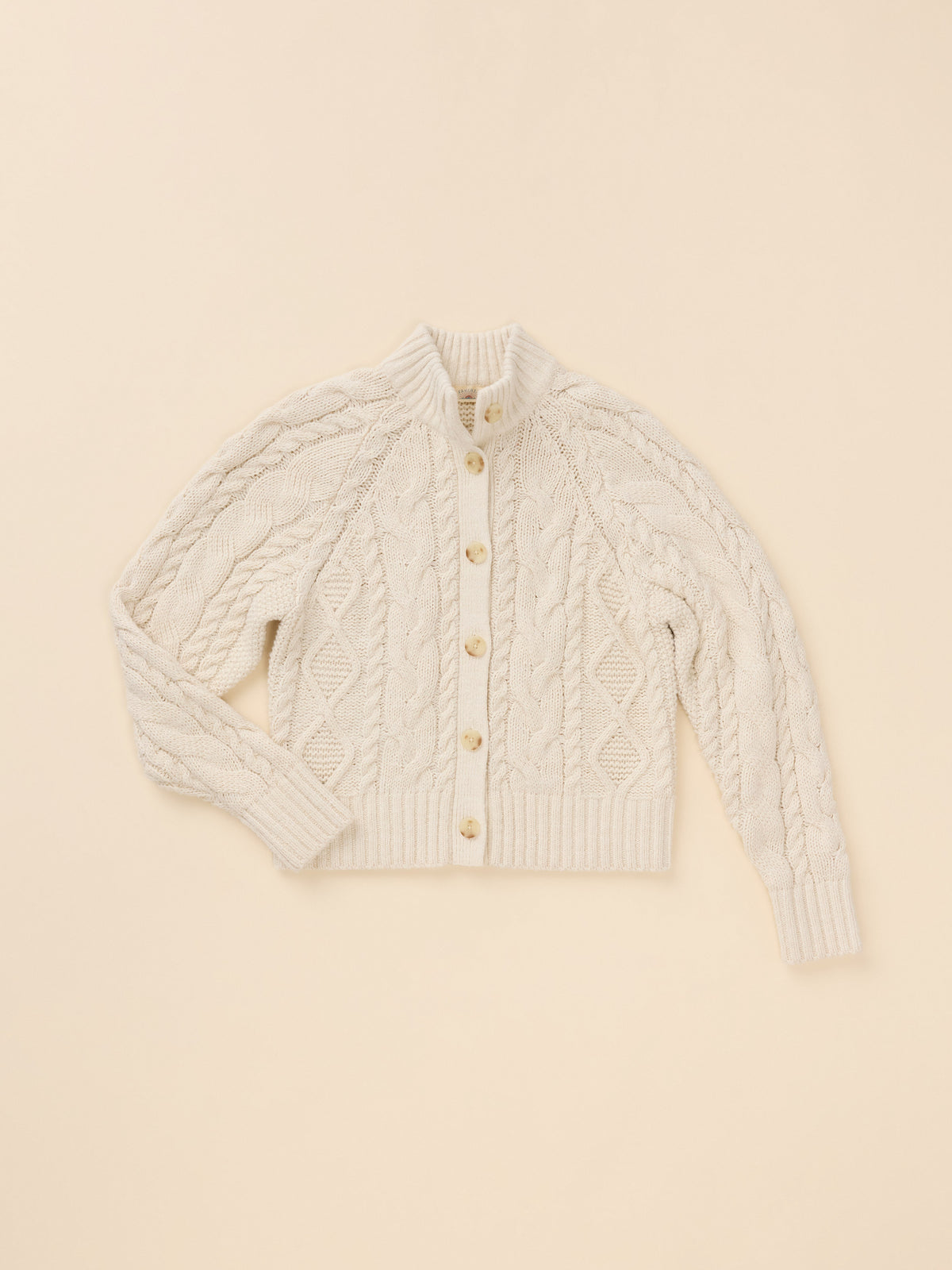Off-white cable knit cardigan, image 6 of 7