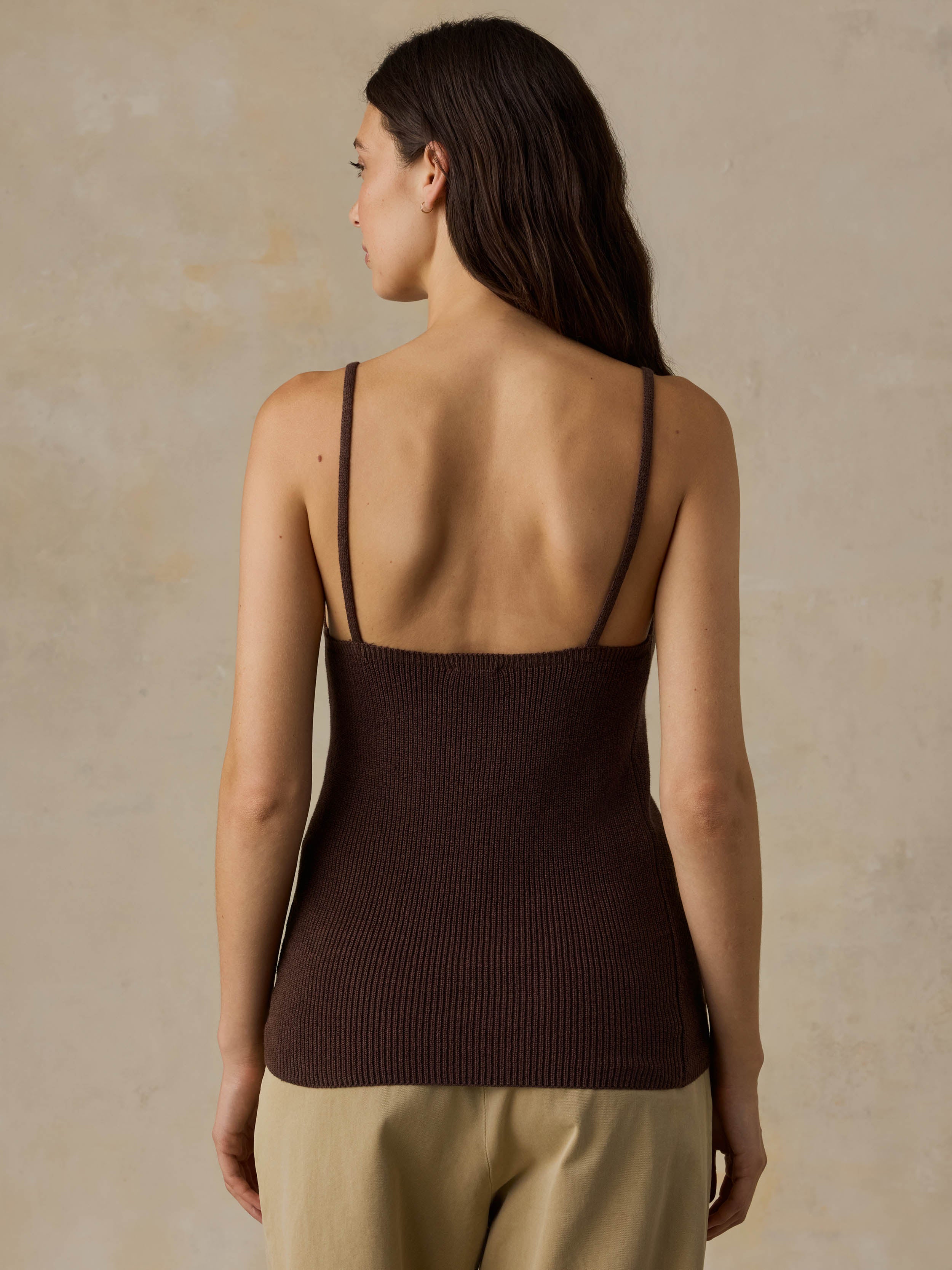 Miramar Linen Sweater Cami - French Roast | Faherty Brand
