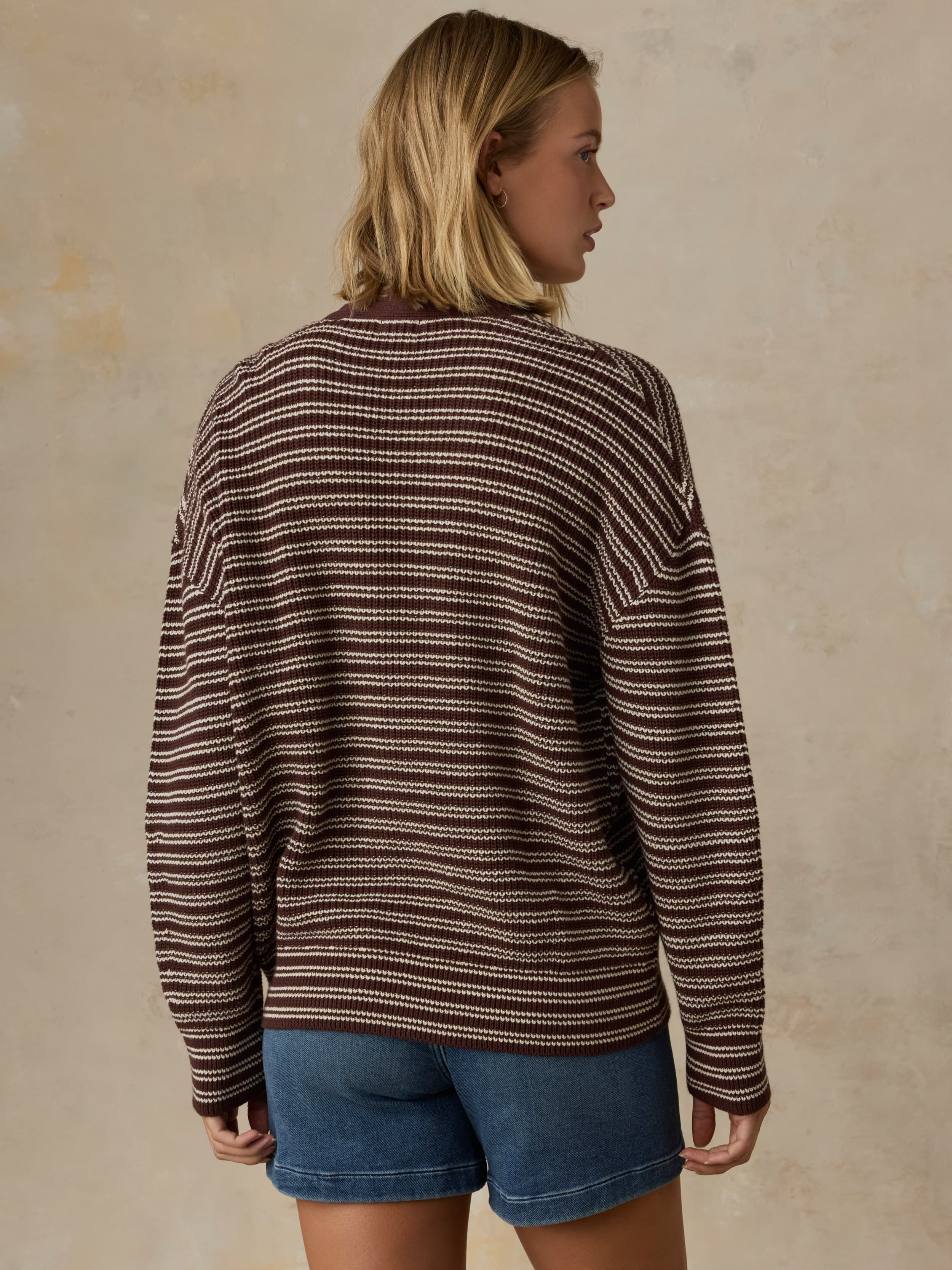 LISETTE　Les basiques　サフィア　マロン　カーディガン Product | LSPACE Strawberry Fields Cardigan - Strawberry Marl
