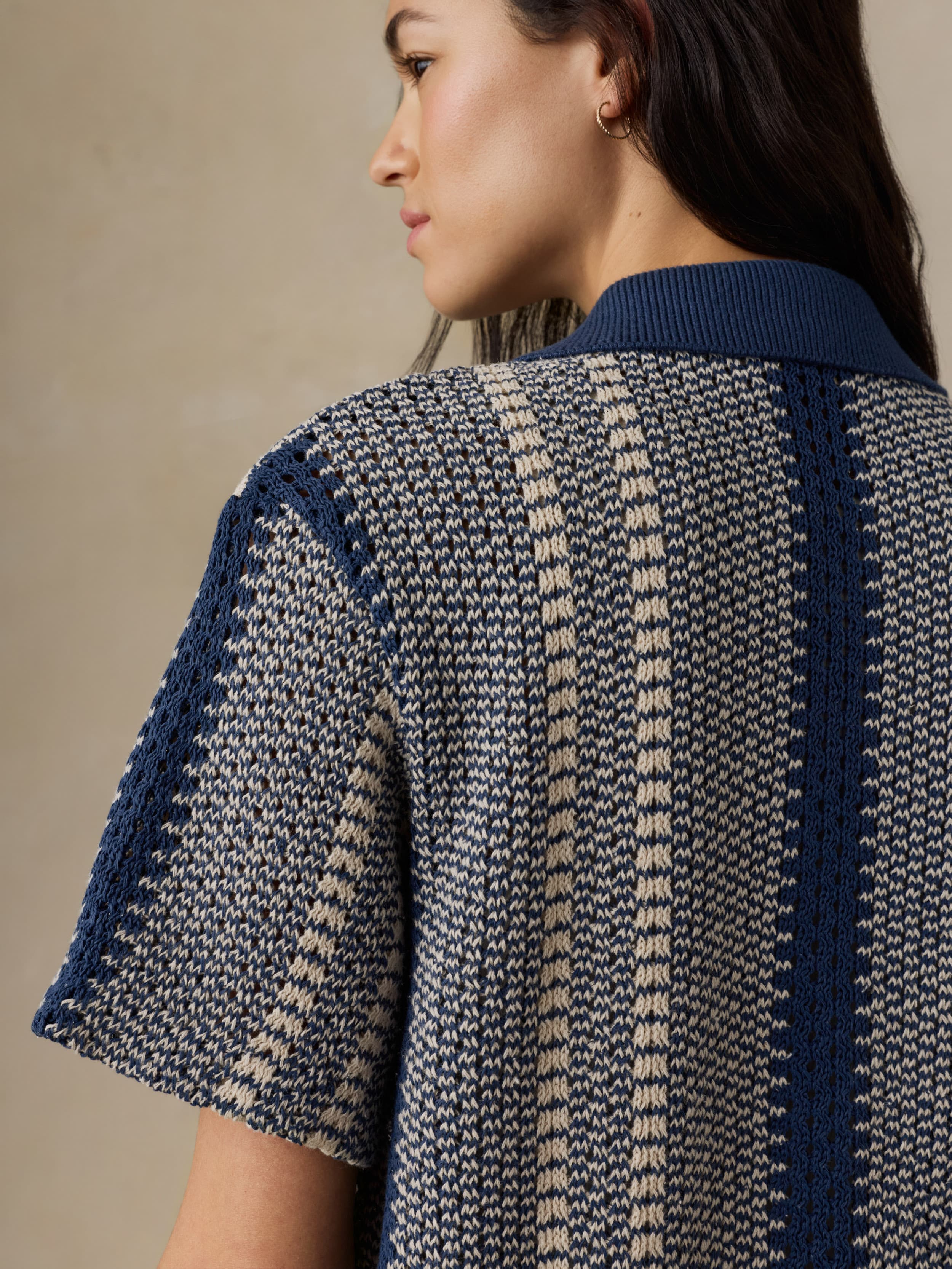 Seacoast Crochet Relaxed Camp Shirt - Sailor Stitch | Faherty Brand