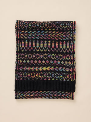 Harbor Lights Fairisle Scarf - Black Multi