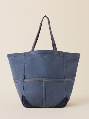 Mini Sunwashed Canvas Utility Tote - Denim