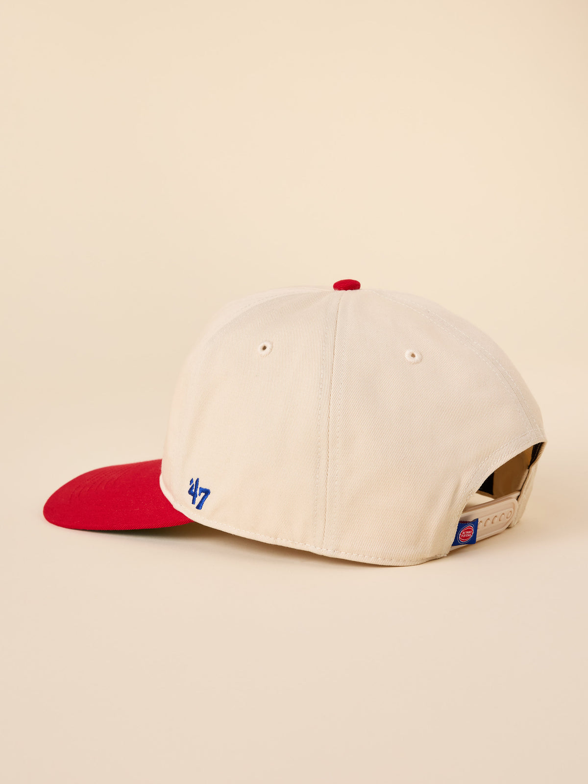 A beige and red Detroit Pistons hat, image 3 of 3