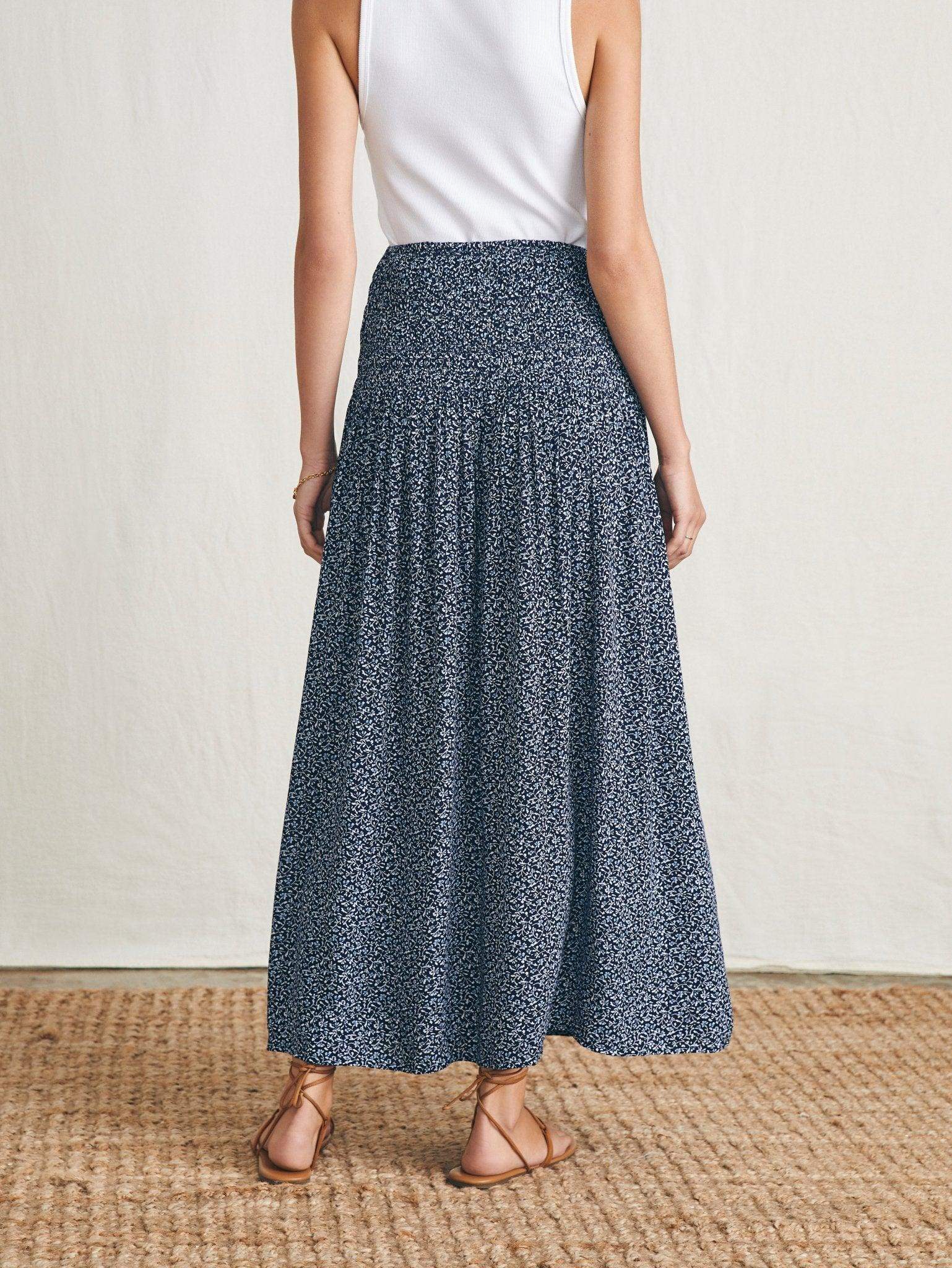 Alisee Skirt - Navy Riverton Ditsy