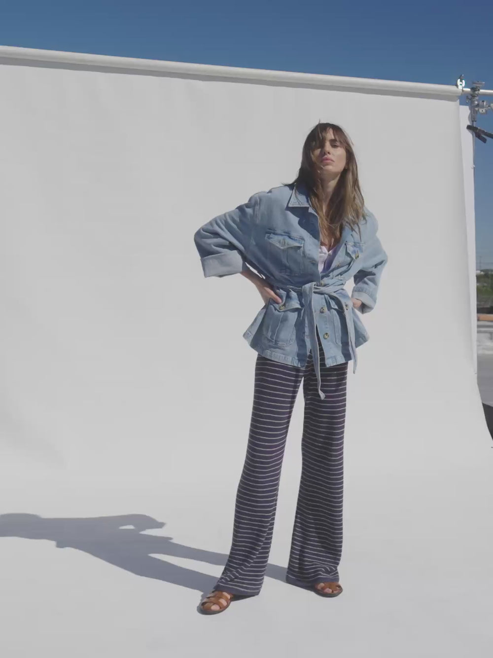 Solstice Denim Safari Jacket - Bay Drift Wash