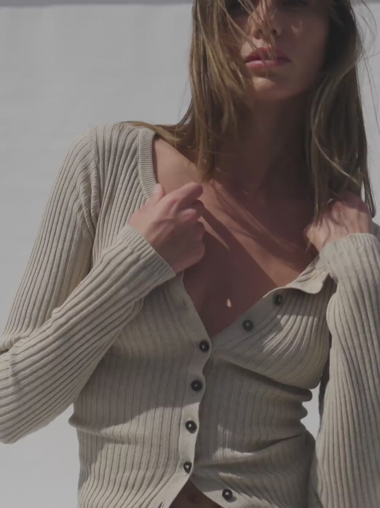 Miramar Linen Crewneck Cardigan - Summer Sand | Faherty Brand