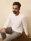 Sunwashed Slub Henley - White