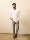 Sunwashed Slub Henley - White
