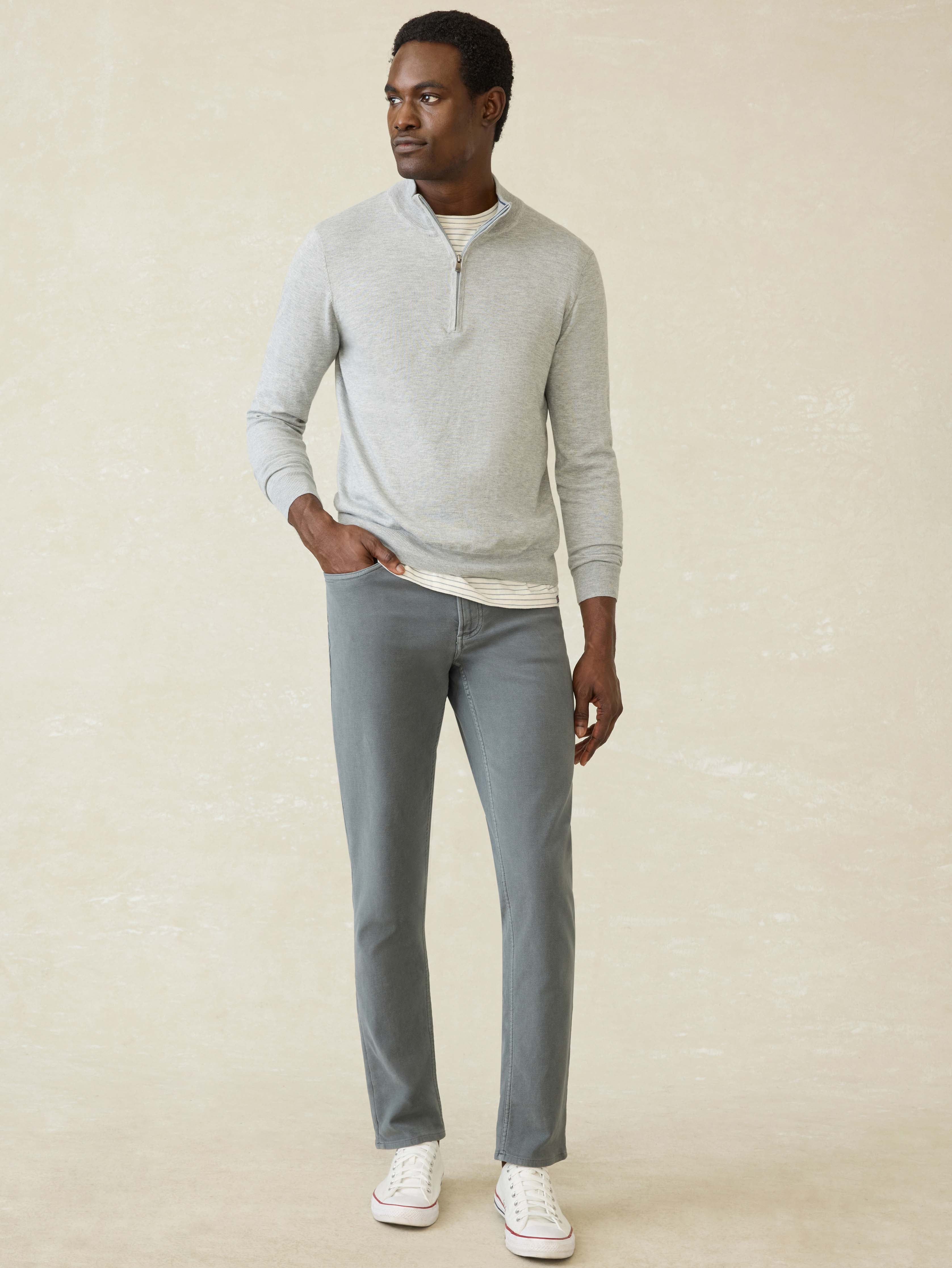 Stretch Terry 5-Pocket Pant - Slate