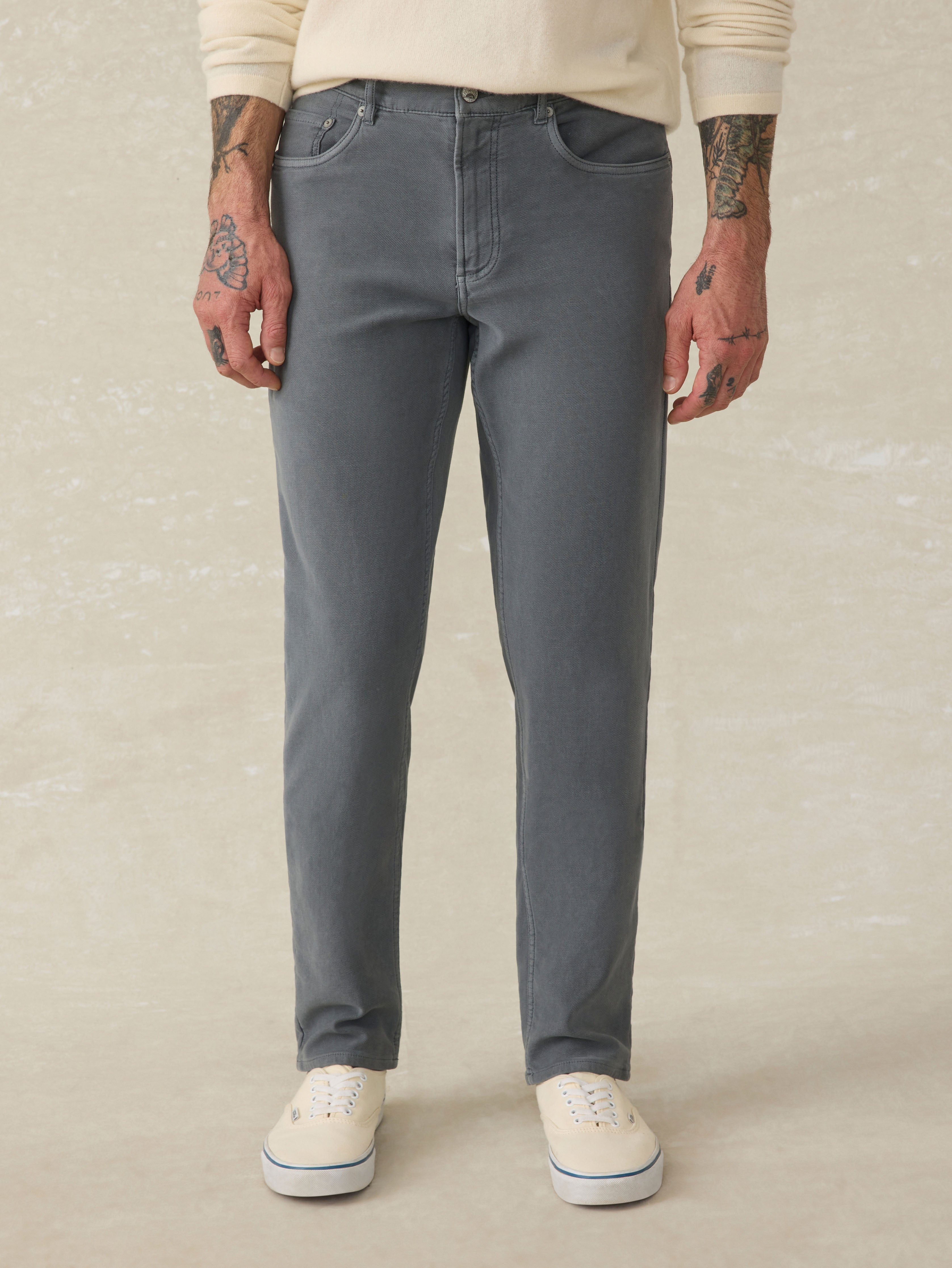 Stretch Terry 5-Pocket Pant - Slate | Faherty Brand