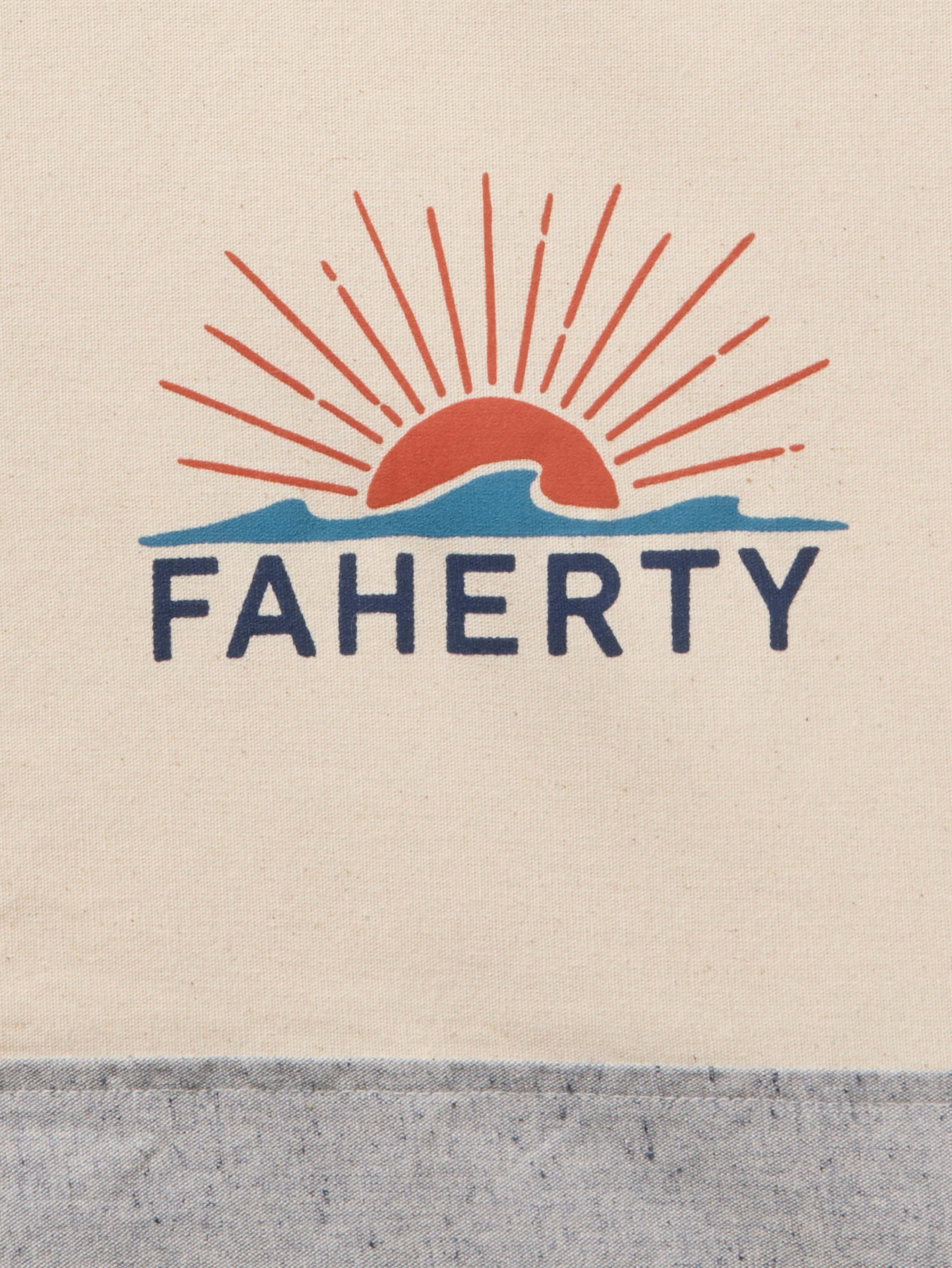 Faherty Canvas Logo Tote - Grey