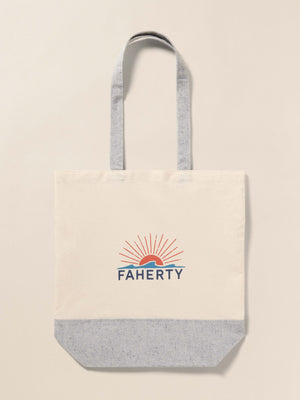 Faherty Canvas Logo Tote - Grey