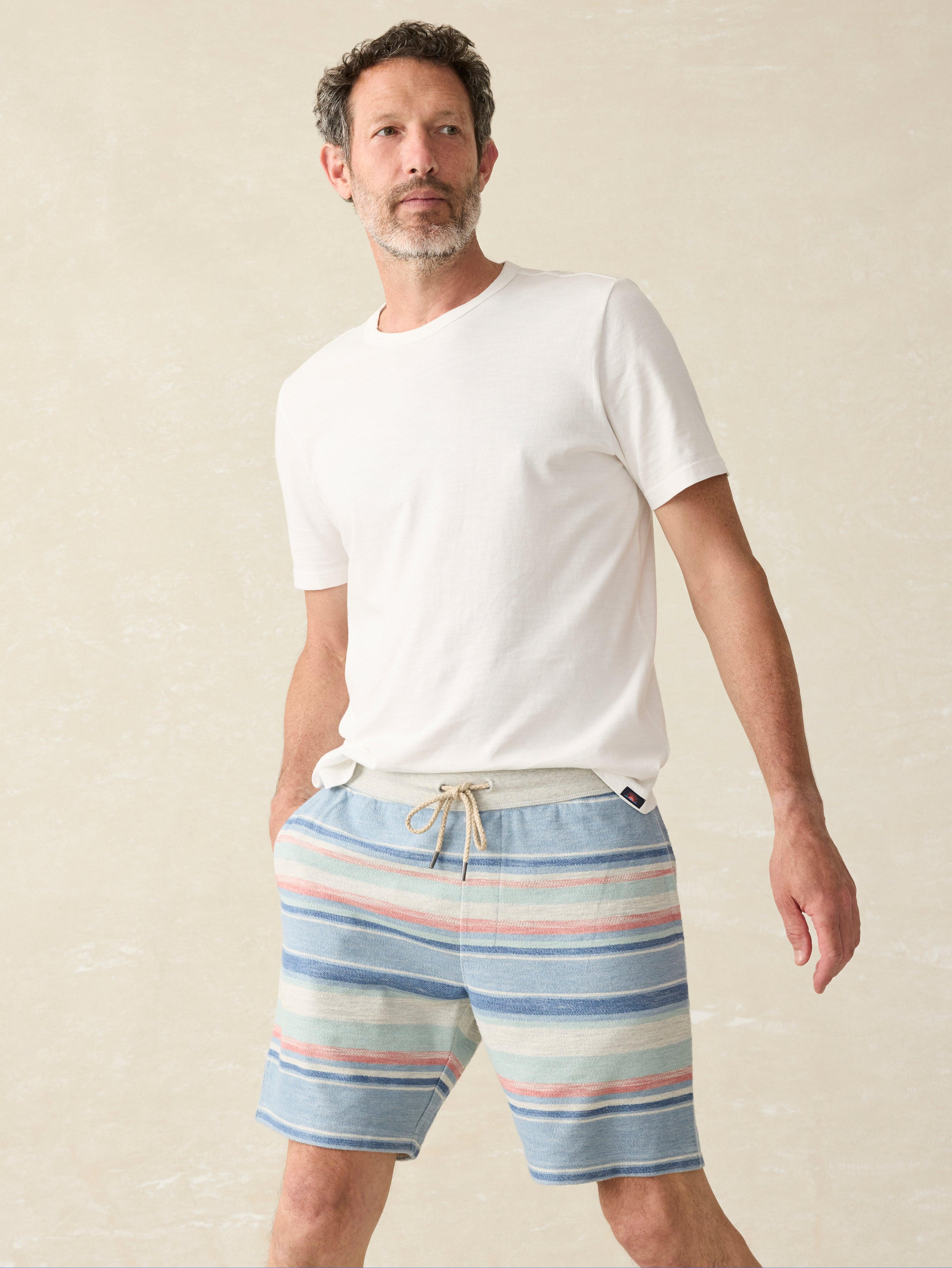 Whitewater Stripe Sweatshort - Pacific Rise