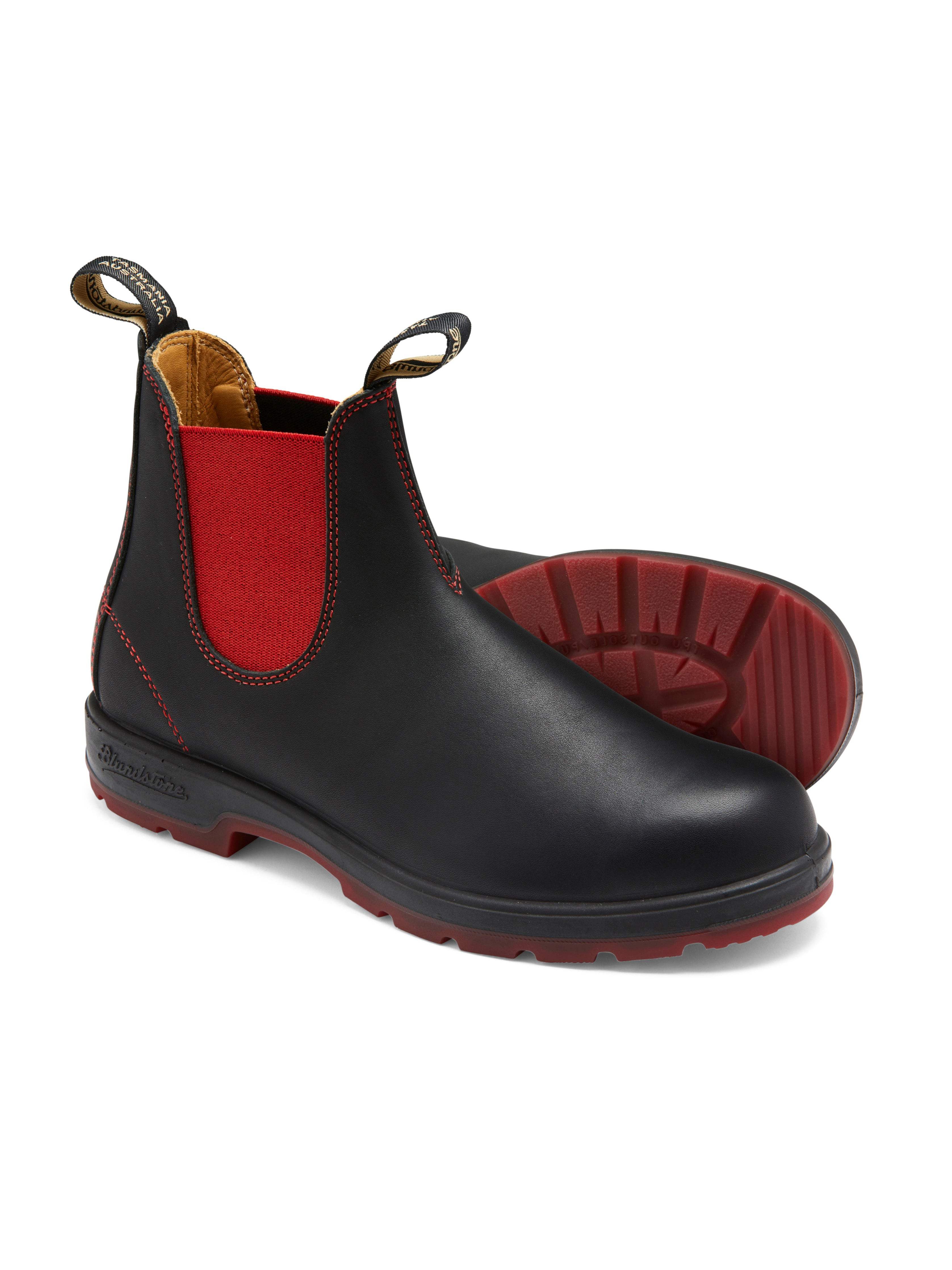 Blundstone black sale and red