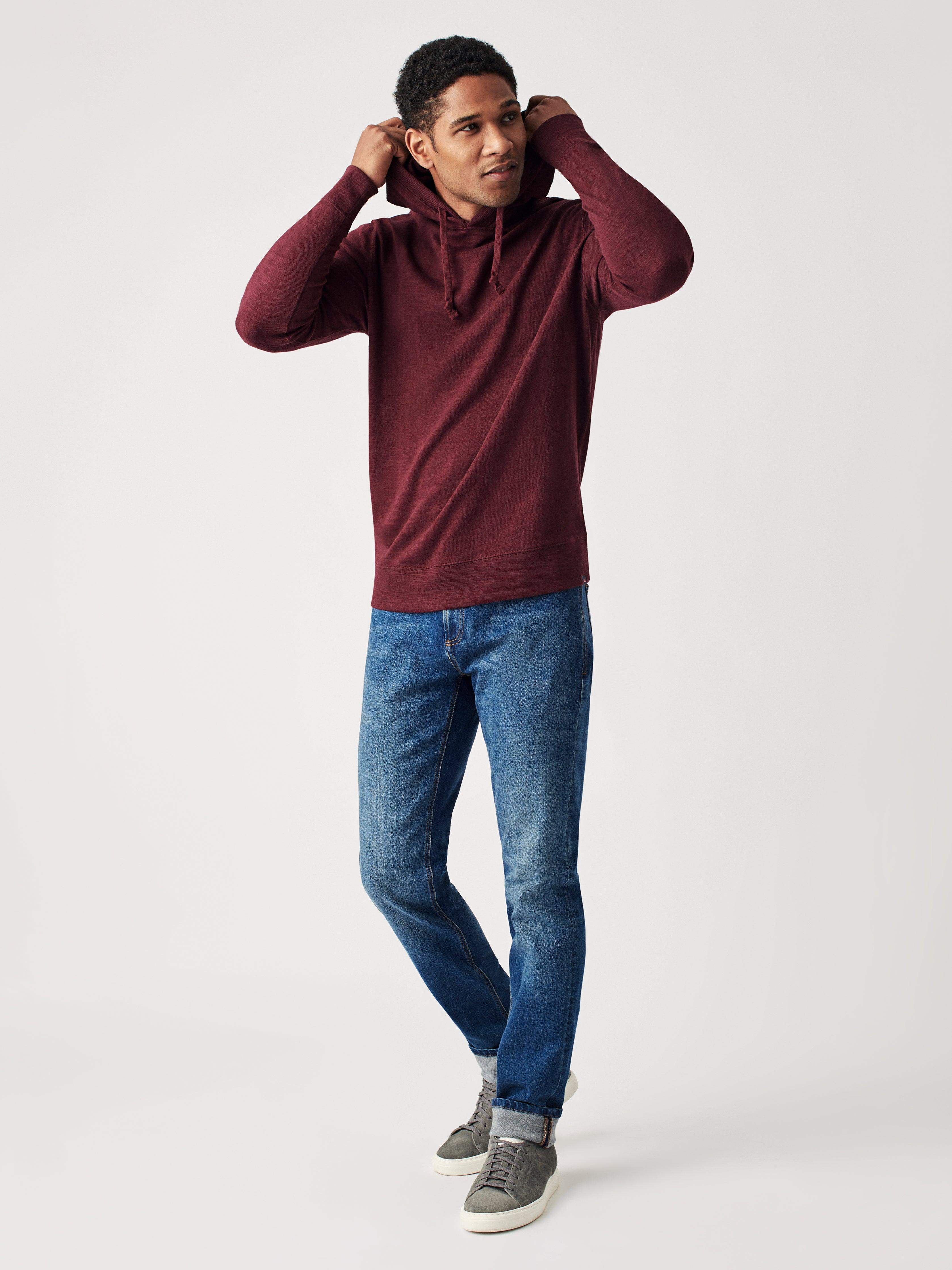 Sunwashed Midweight Organic Hoodie - Vineyard Wine | Faherty Brand